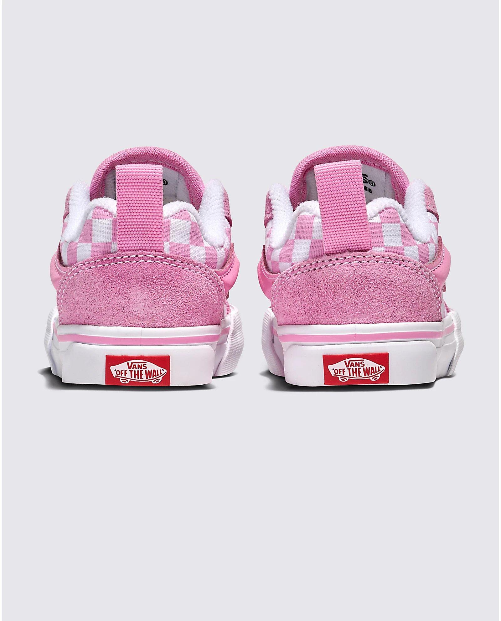 Vans Knu Skool Checkerboard Toddler Girls' "Pink/White" Shoe