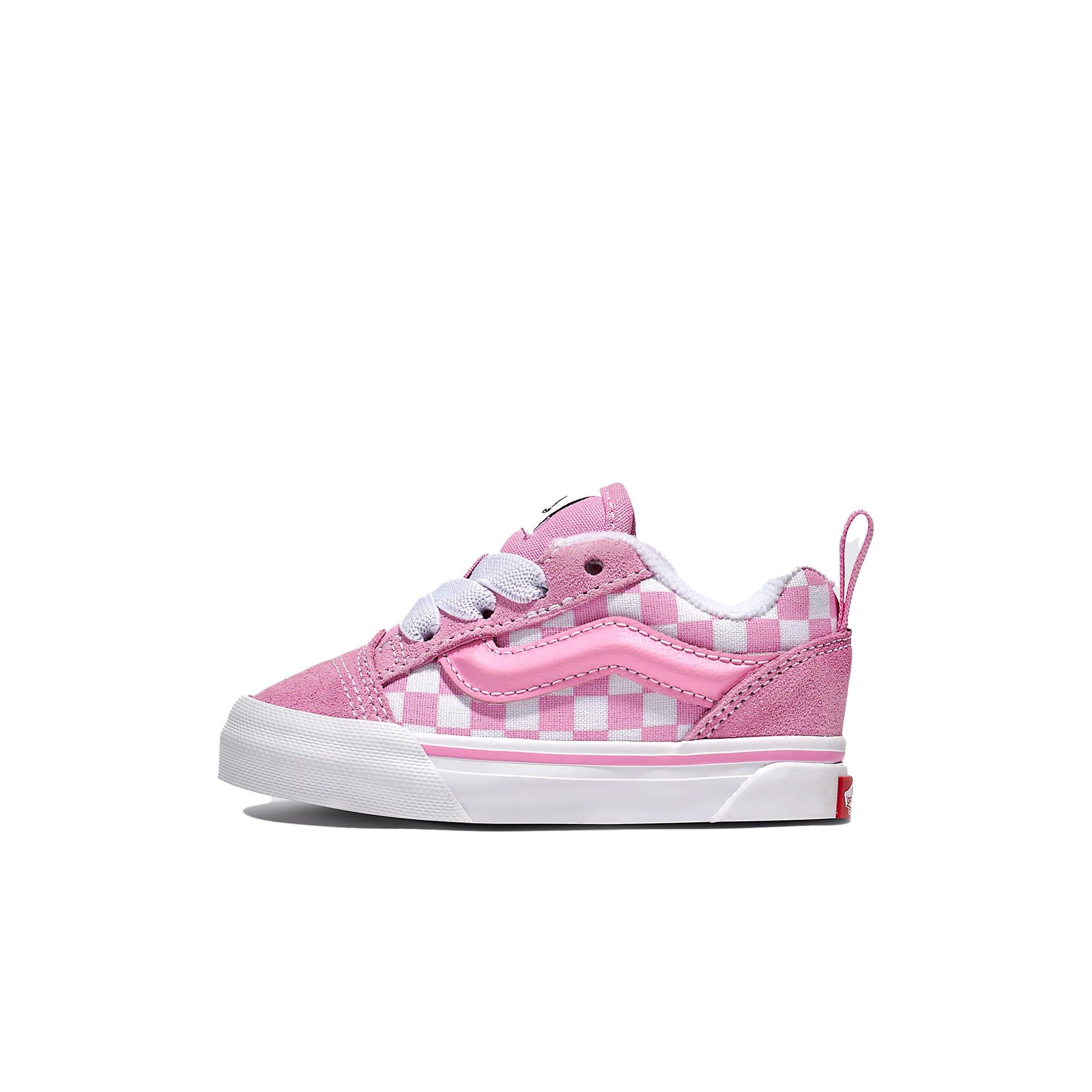 Vans Knu Skool Checkerboard Toddler Girls' "Pink/White" Shoe