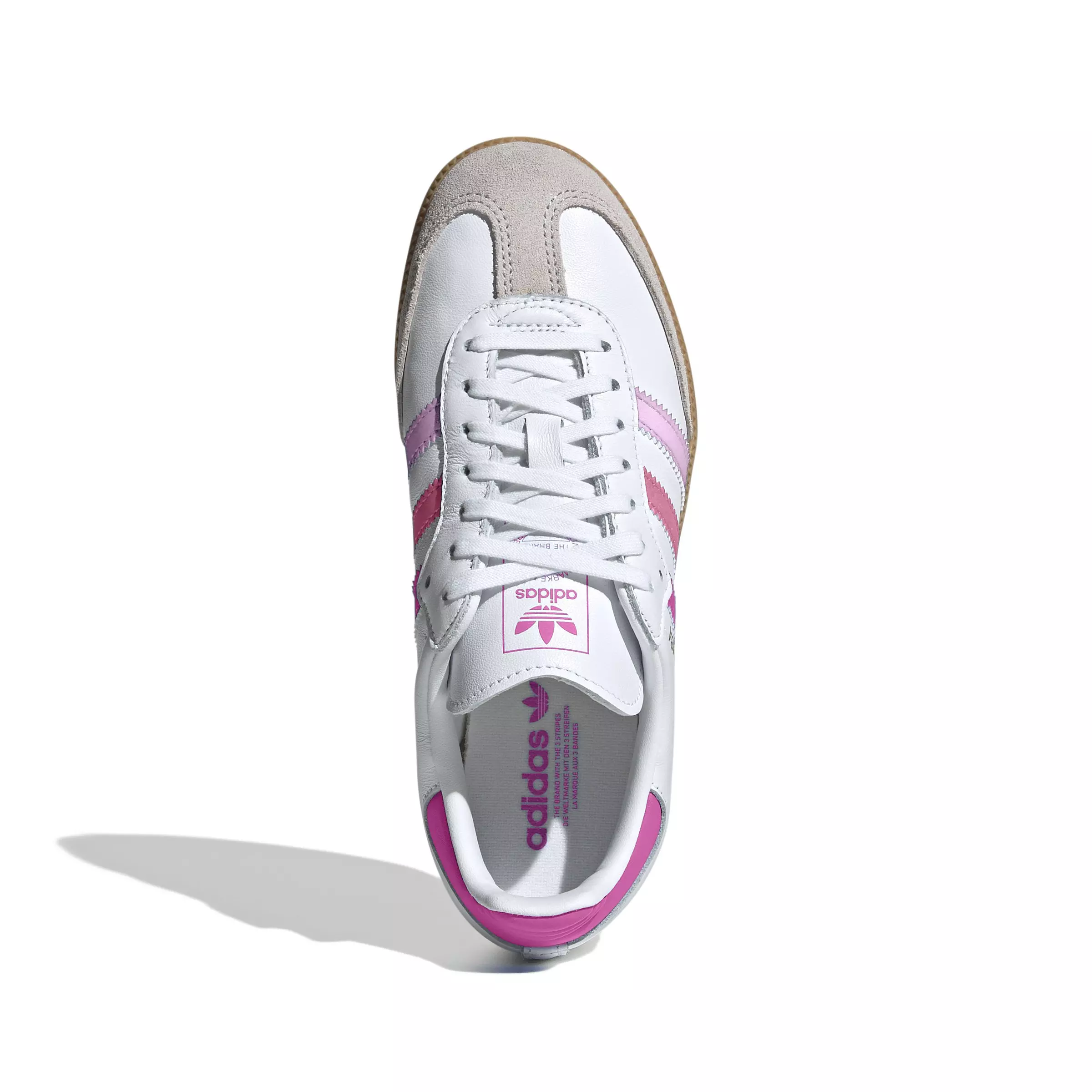 adidas Originals Samba OG "White/Orchid Fusion/Rose Tone" Grade School Girls' Shoe - WHITE/PINK