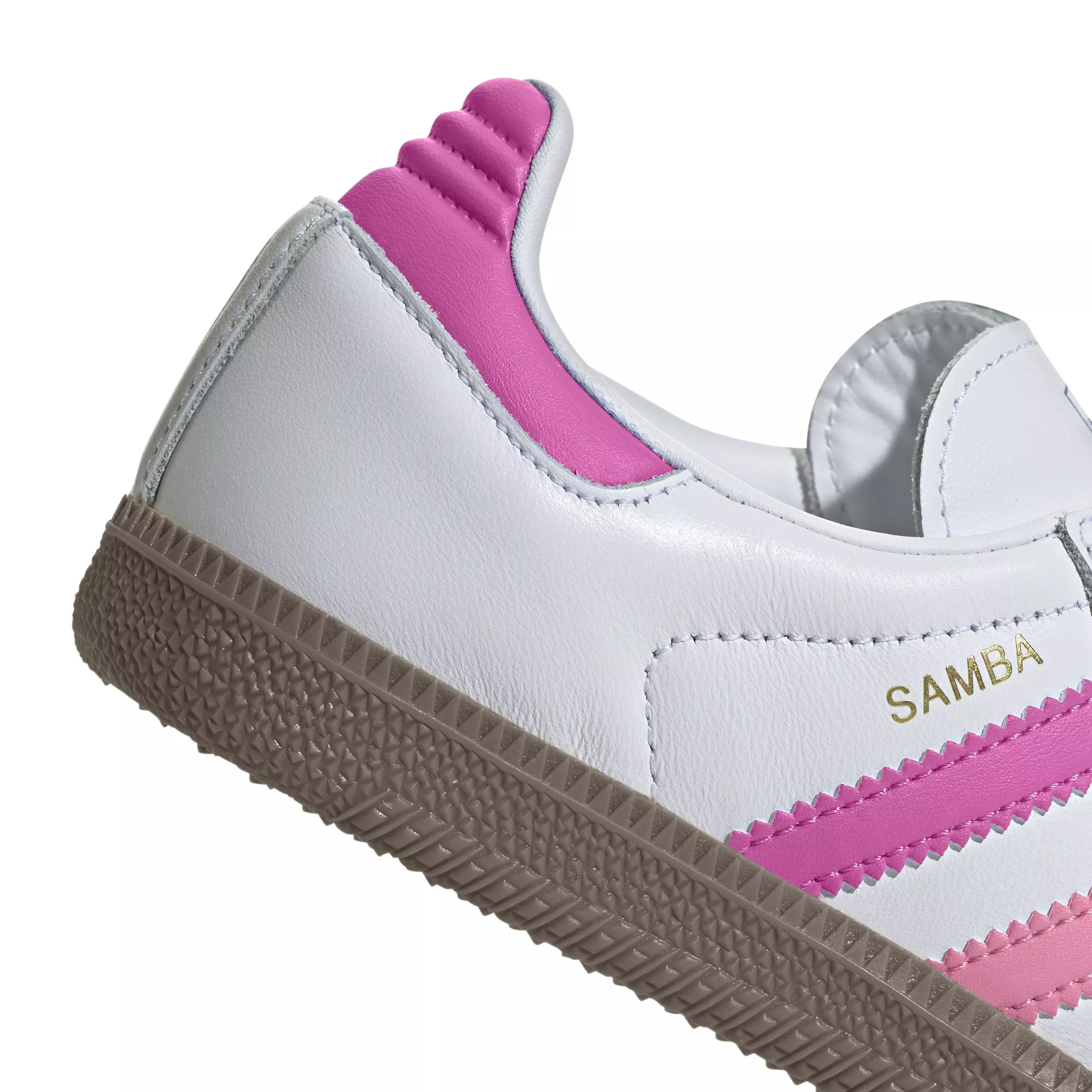 adidas Originals Samba OG "White/Orchid Fusion/Rose Tone" Grade School Girls' Shoe - WHITE/PINK