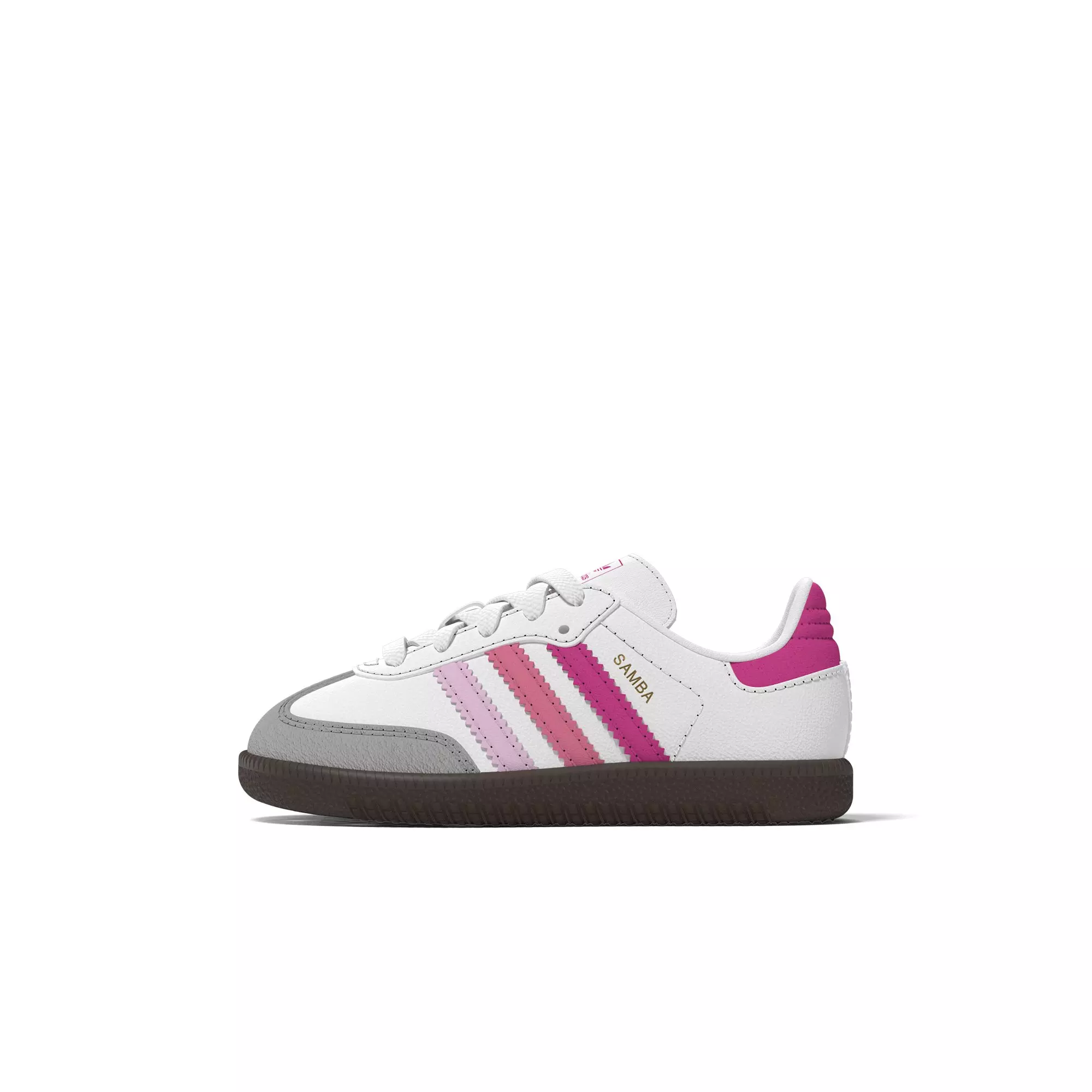 adidas Originals Samba OG "White/Orchid Fusion/Rose Tone" Toddler Girls' Shoe - WHITE/PINK