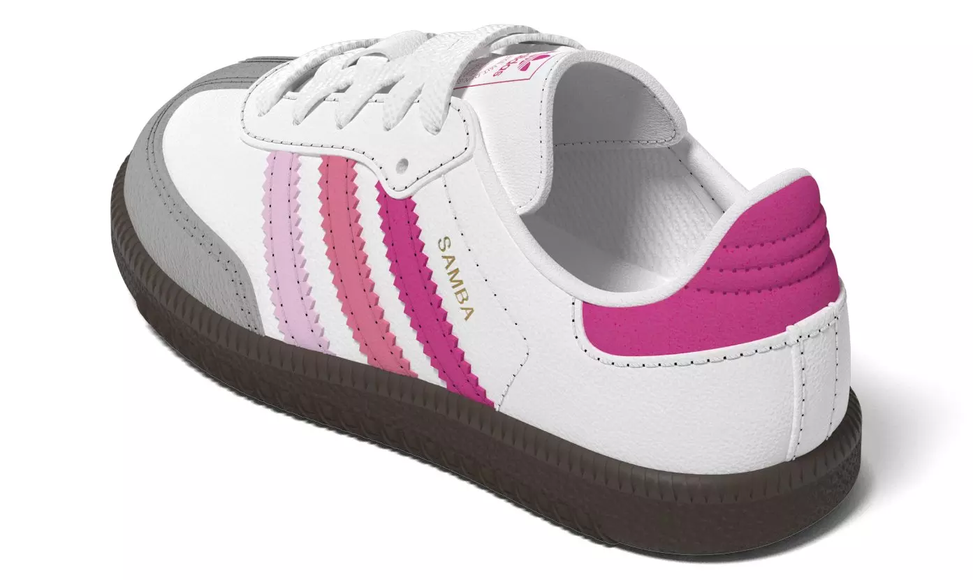 adidas Originals Samba OG "White/Orchid Fusion/Rose Tone" Toddler Girls' Shoe - WHITE/PINK