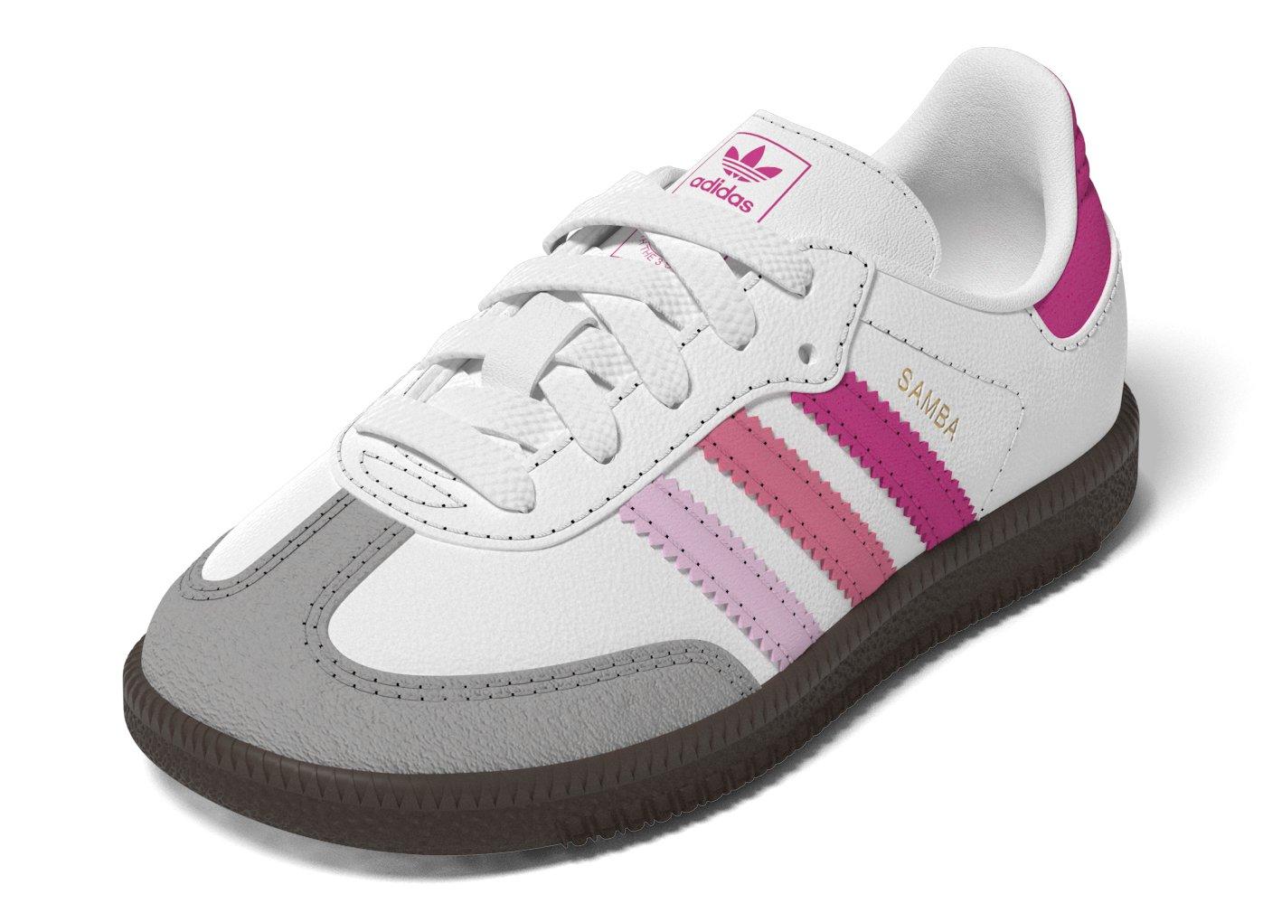 adidas Originals Samba OG Toddler Girls' "White/Orchid Fusion/Rose Tone" Shoe