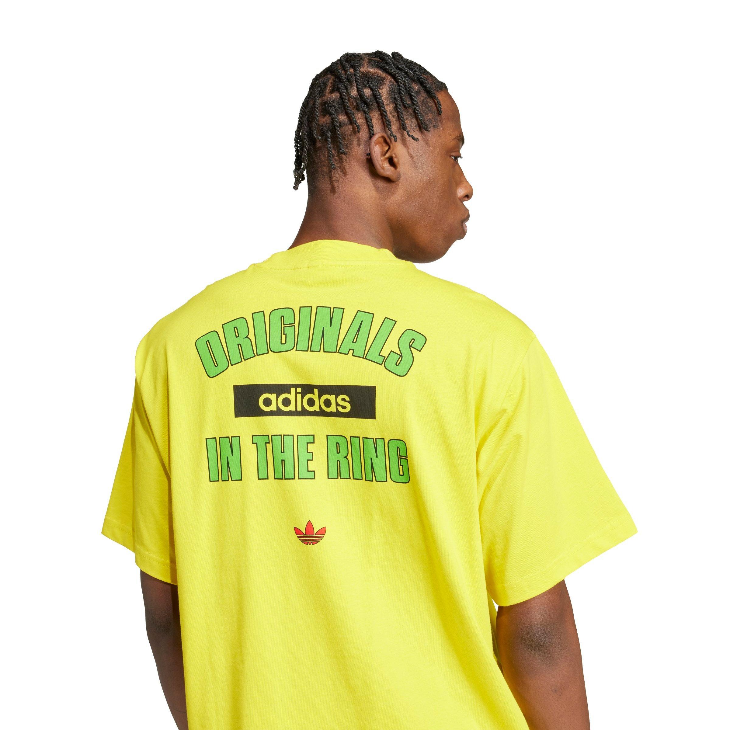 adidas Originals Men's In The Ring Graphic Tee - YELLOW Thumbnail View 4