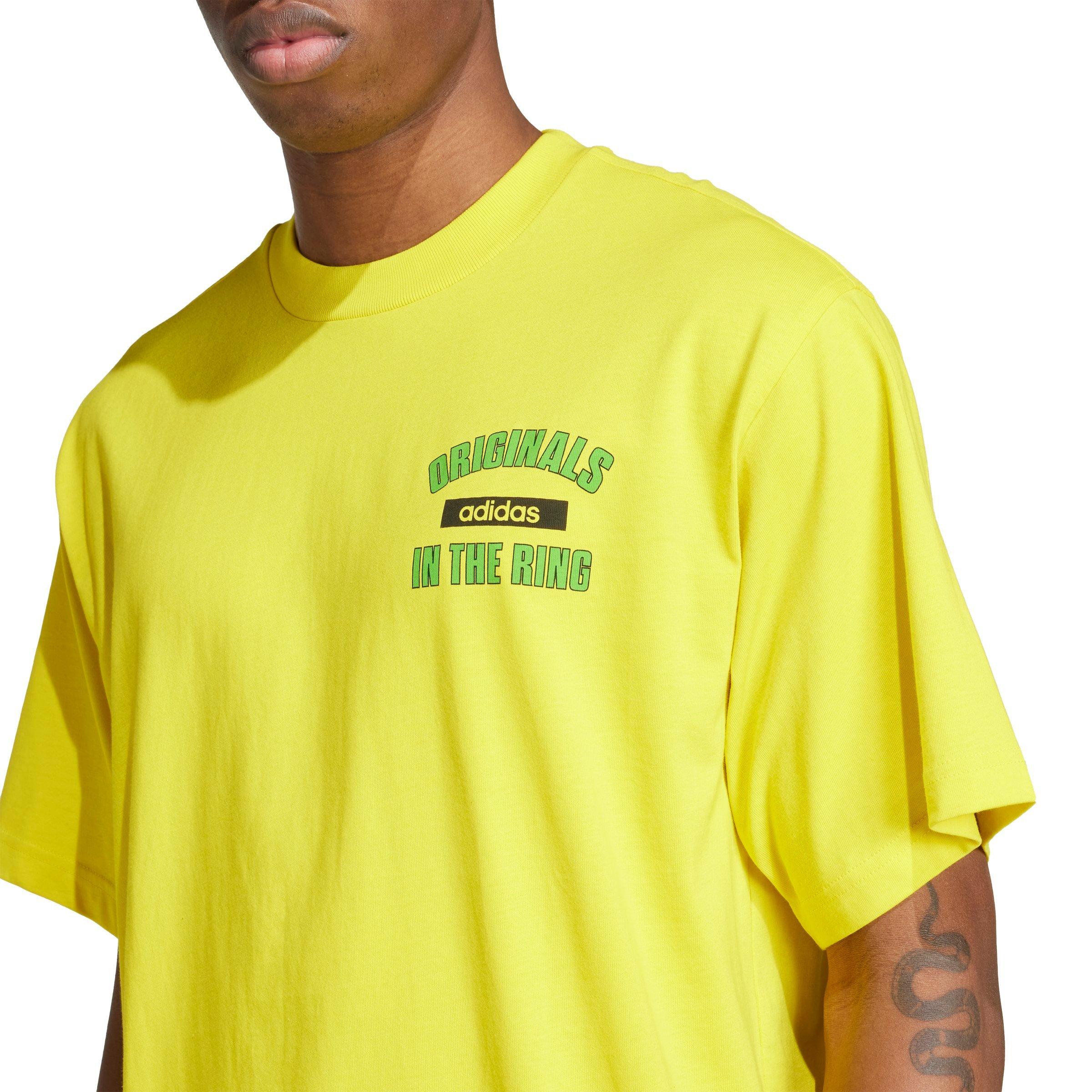 adidas Originals Men's In The Ring Graphic Tee - YELLOW Thumbnail View 3