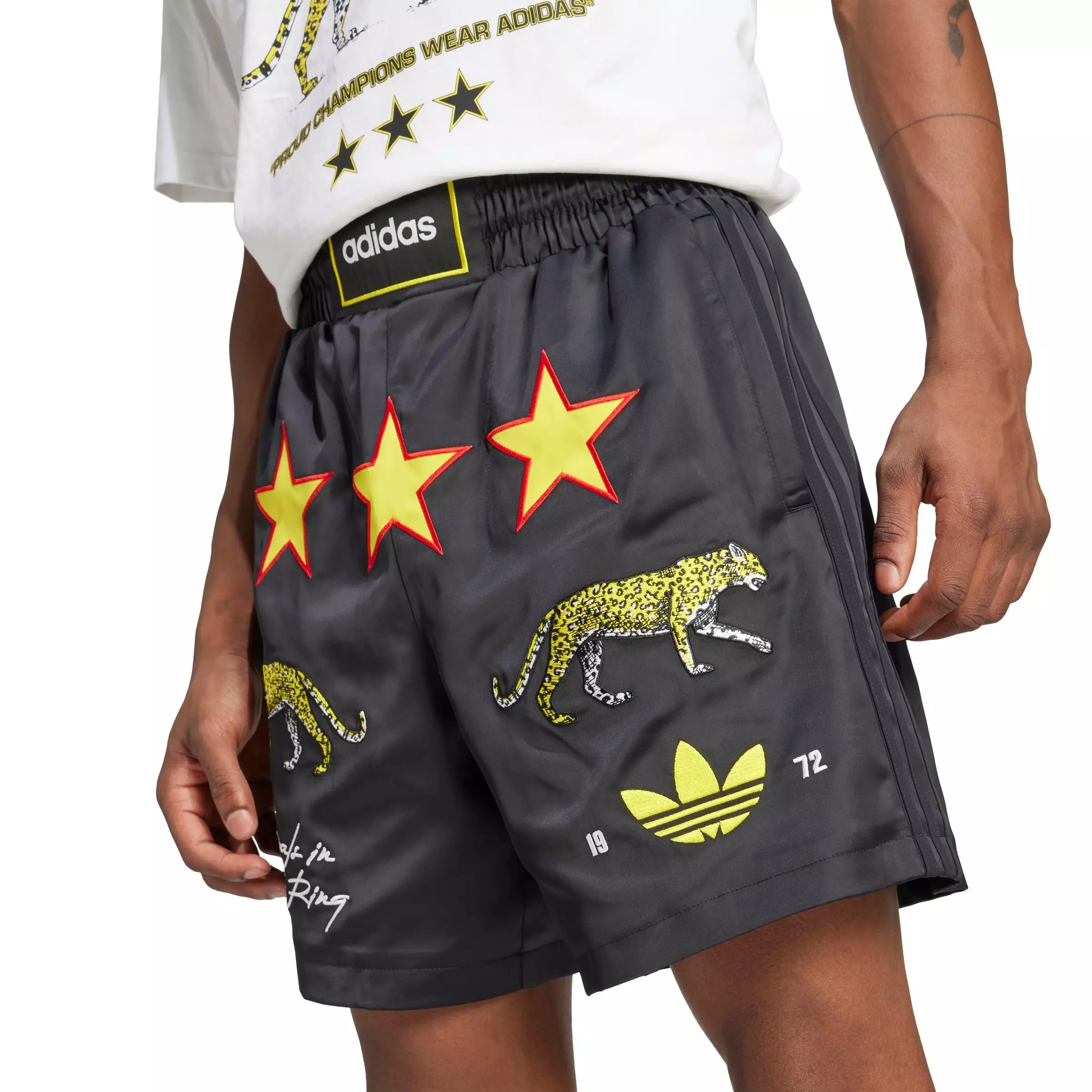 adidas Originals Men's In The Ring Graphic Shorts - BLACK