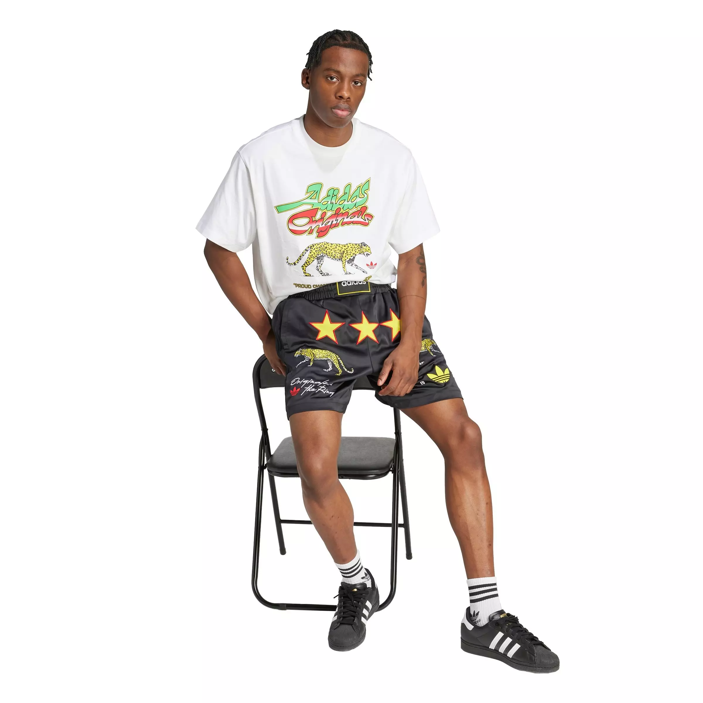 adidas Originals Men's In The Ring Graphic Shorts - BLACK