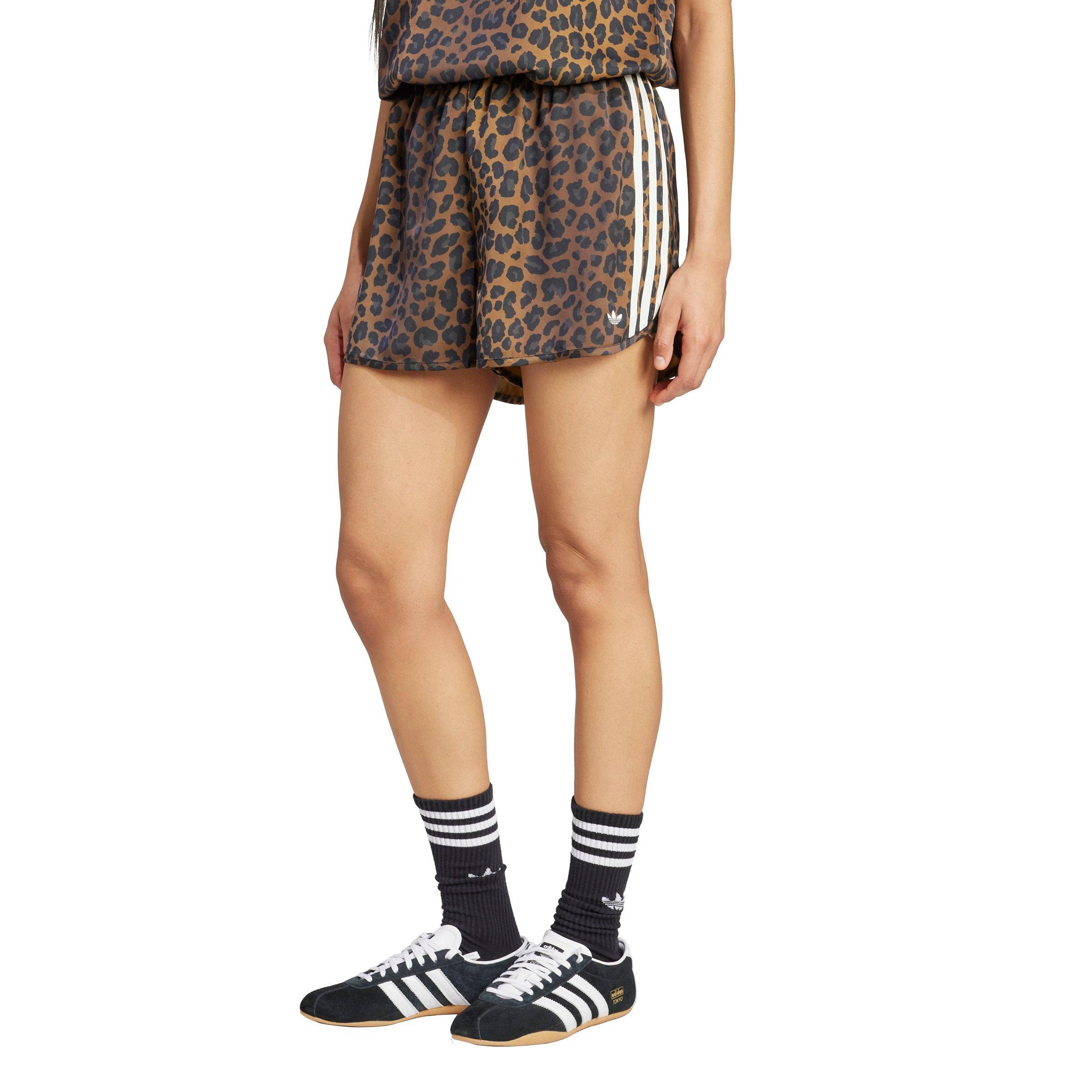 adidas Originals Women's Satin Shorts - BROWN Thumbnail View 1