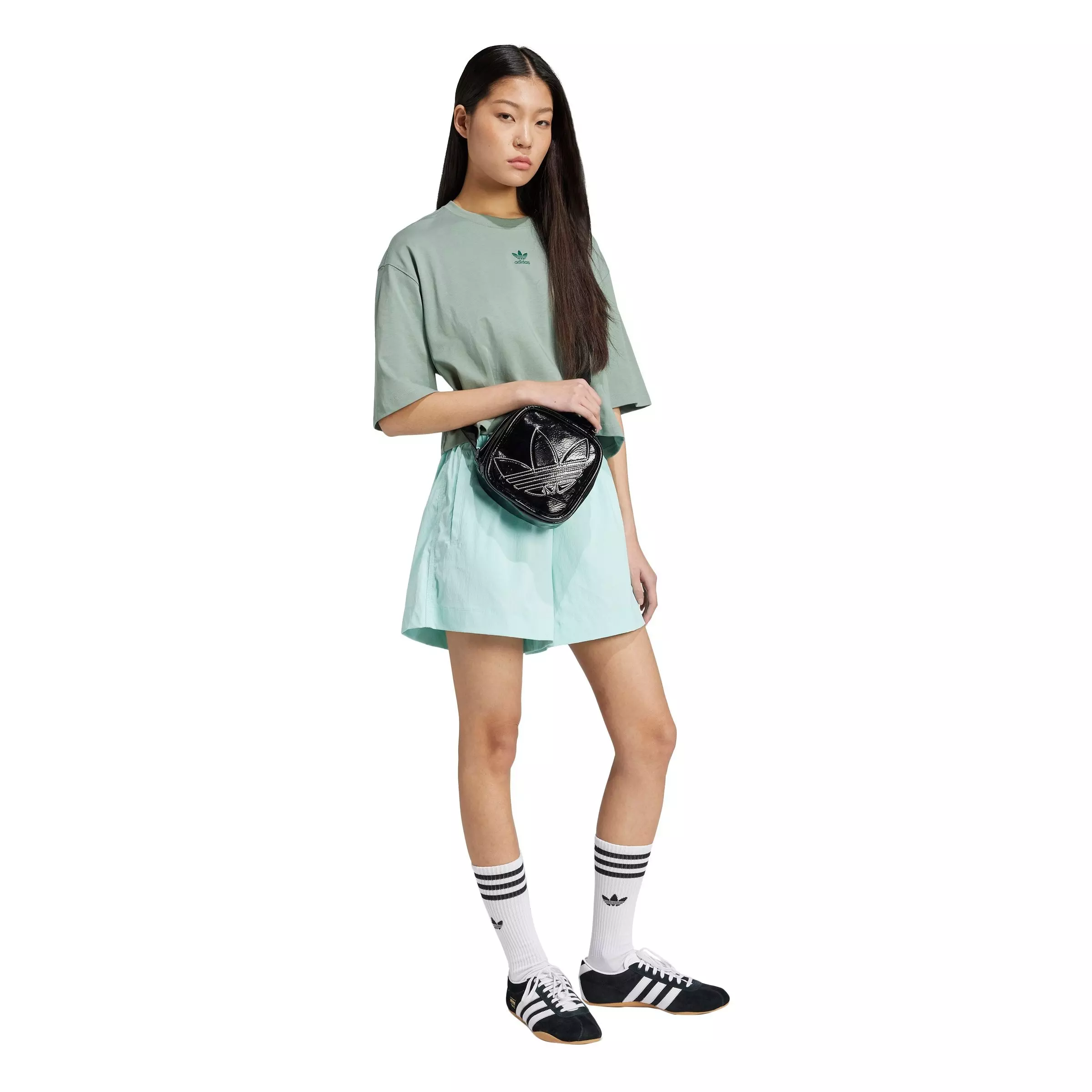 adidas Originals Women's Essentials Ripstop Shorts - AQUA