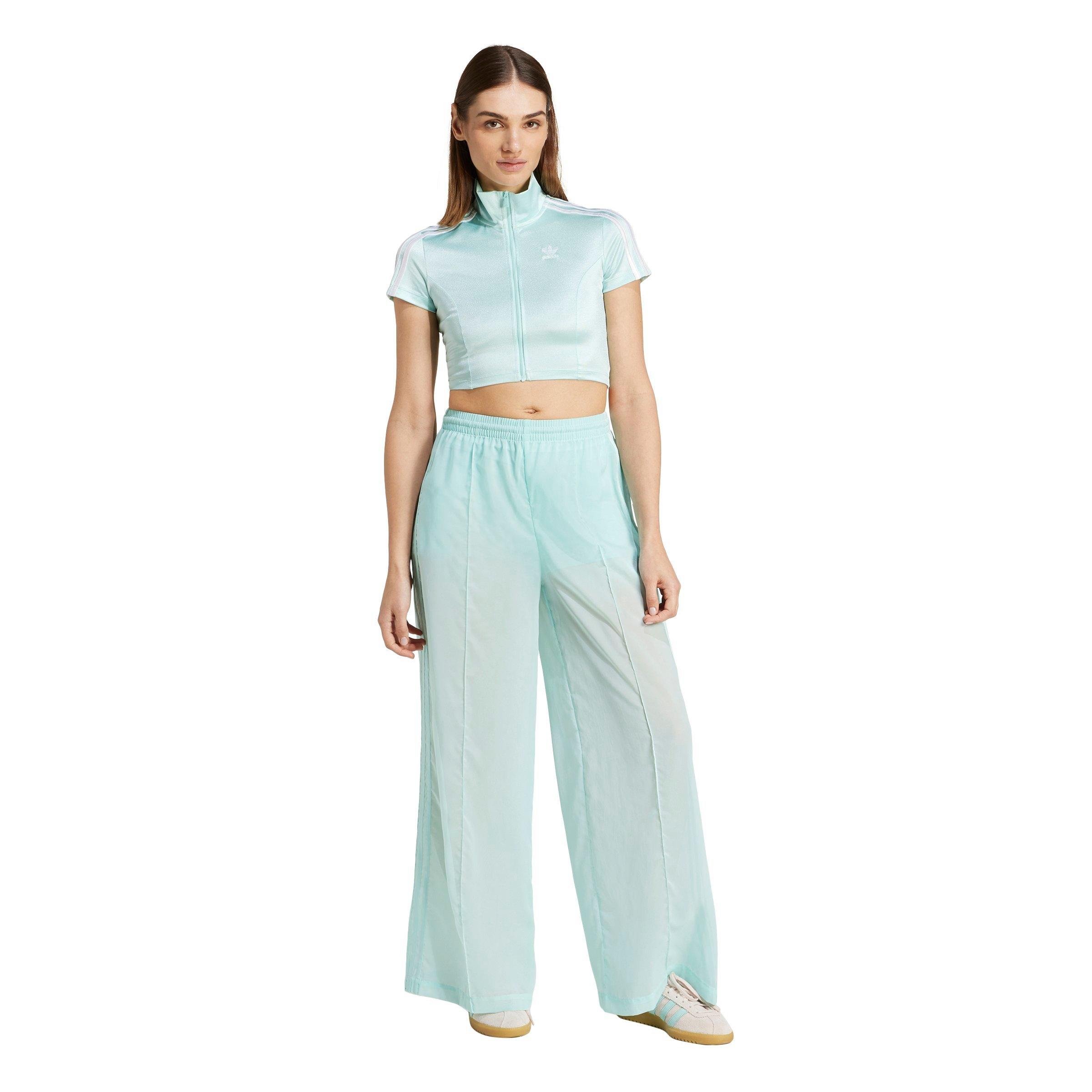 adidas Originals Women's Adicolor Sheer Track Pants - AQUA Thumbnail View 5