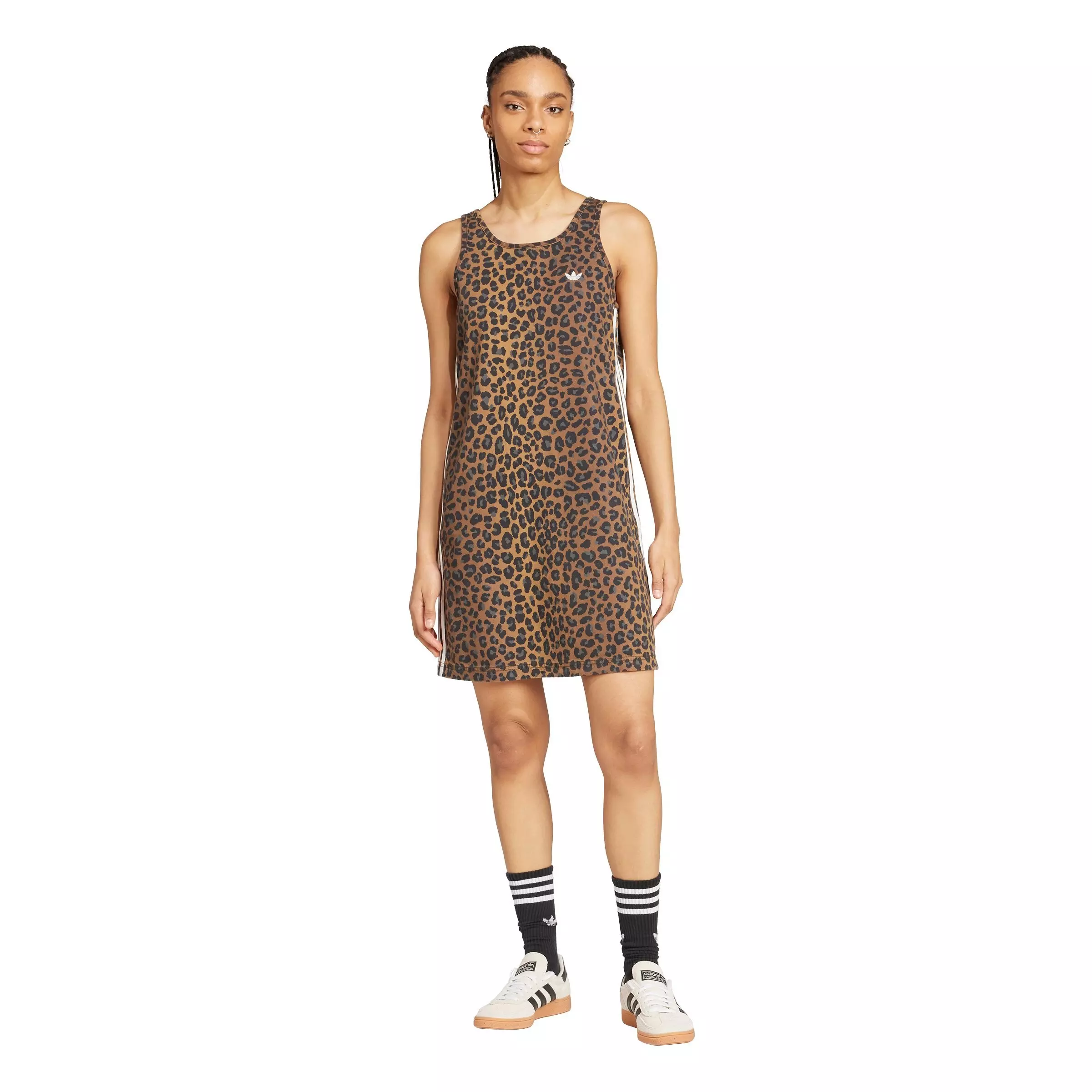 adidas Originals Women's Leopard Dress - BROWN