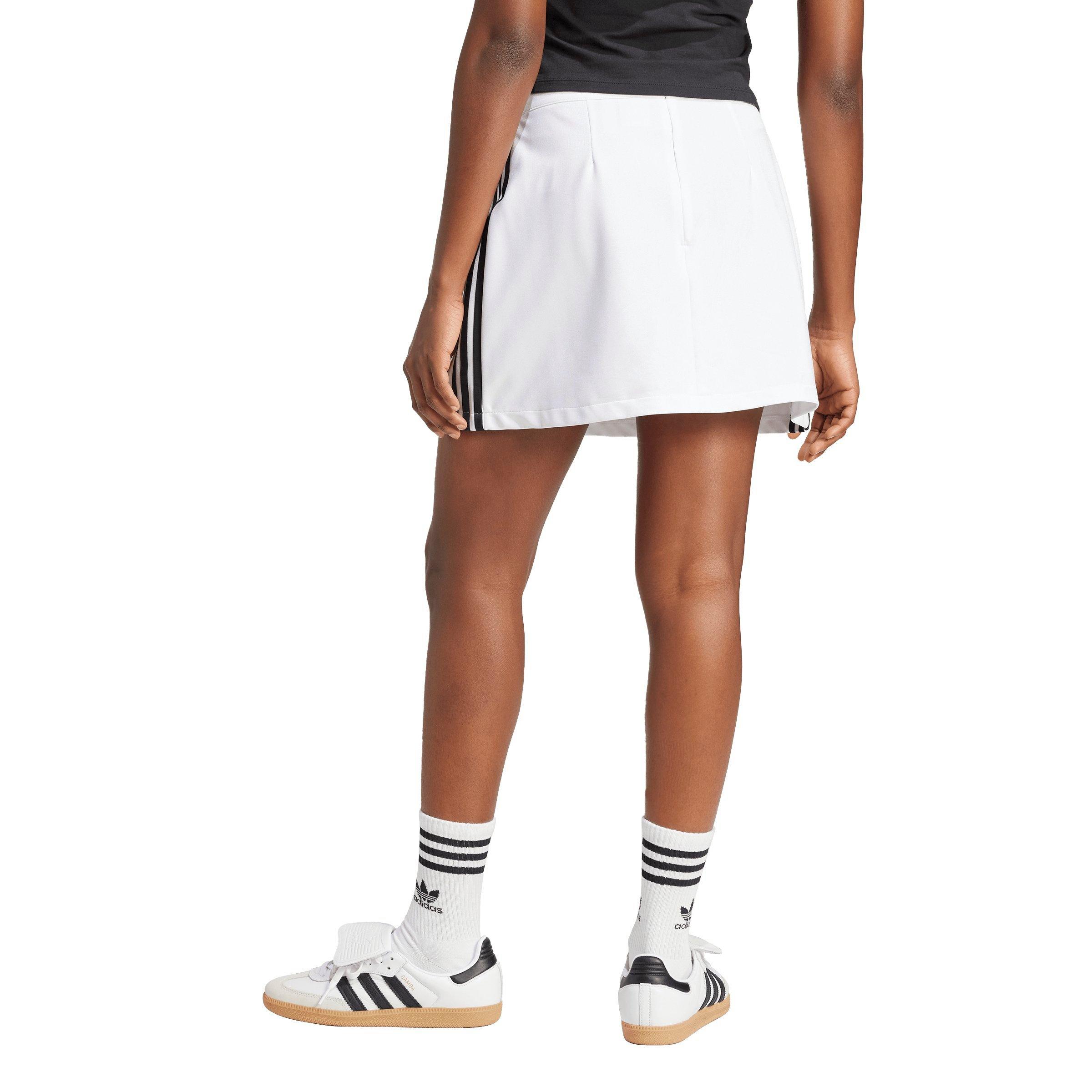 adidas Originals Women's Adicolor 3-Stripes Mini Skirt - WHITE/BLACK Thumbnail View 2
