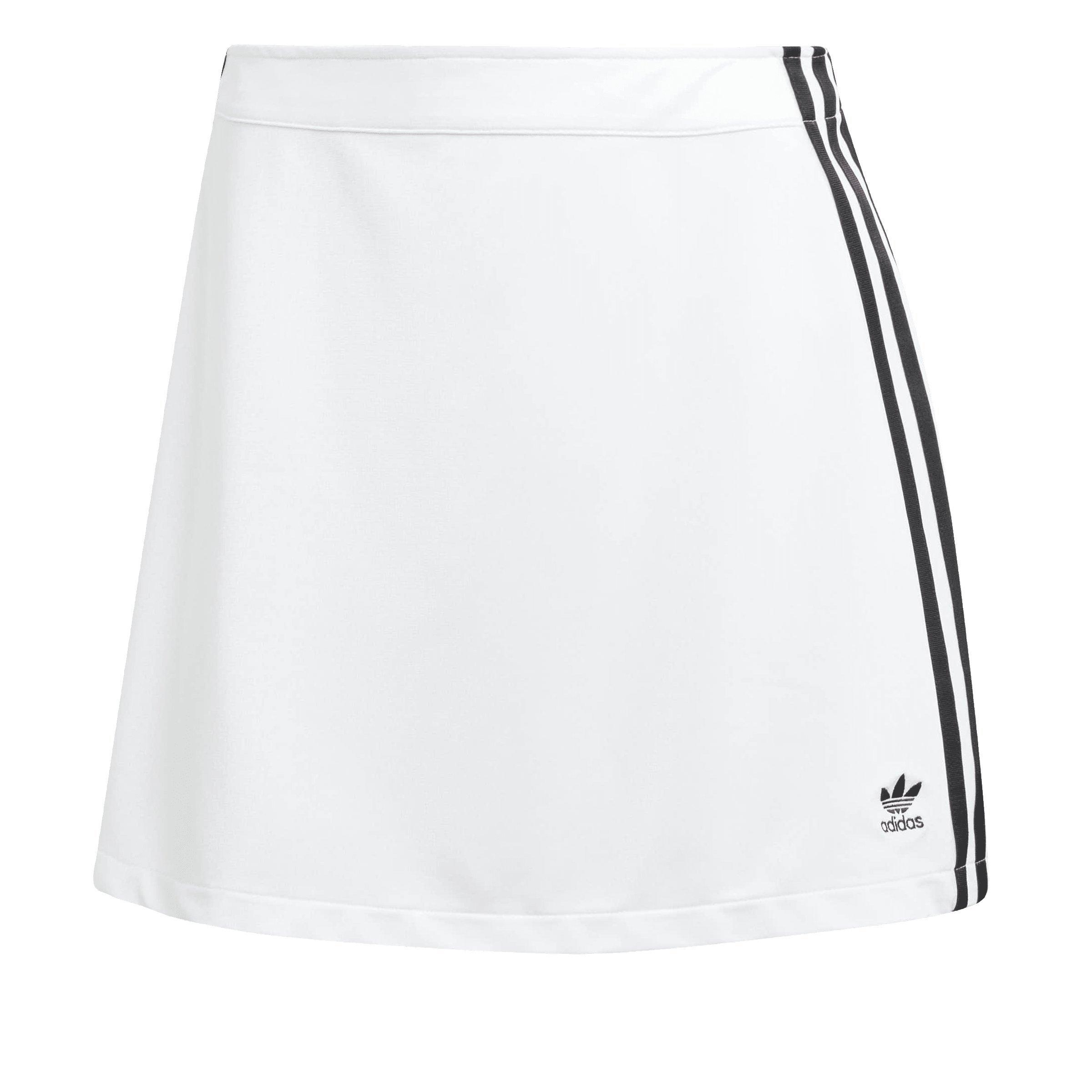 adidas Originals Women's Adicolor 3-Stripes Mini Skirt - WHITE/BLACK Thumbnail View 6