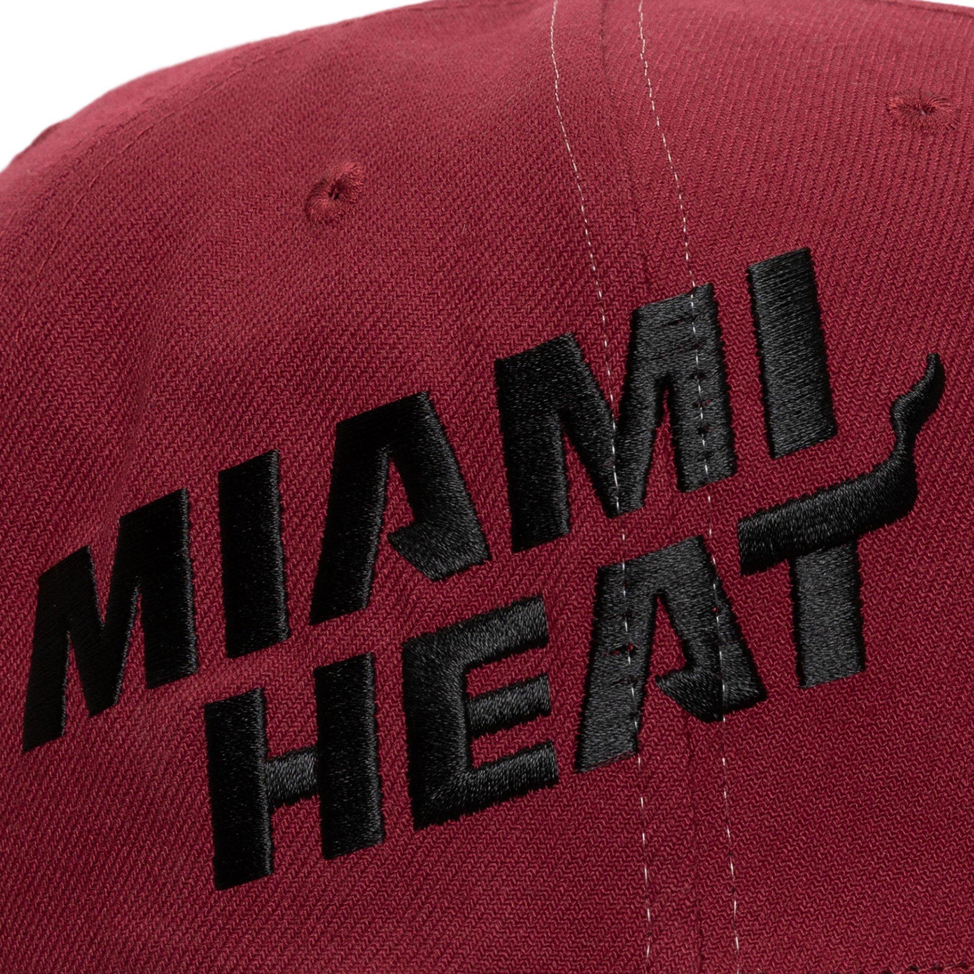 Mitchell & Ness Miami Heat Big Time Pro Snapback - Red - RED Thumbnail View 3