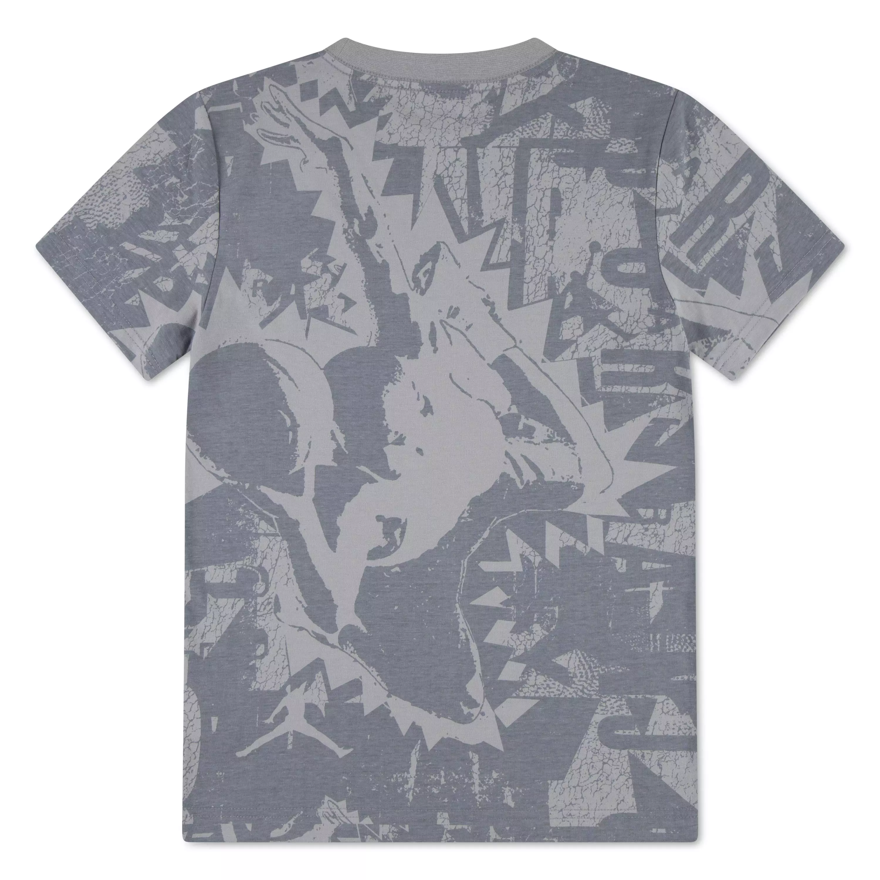 Jordan Big Boys' Hi-Vis Printed Tee - Grey - GREY