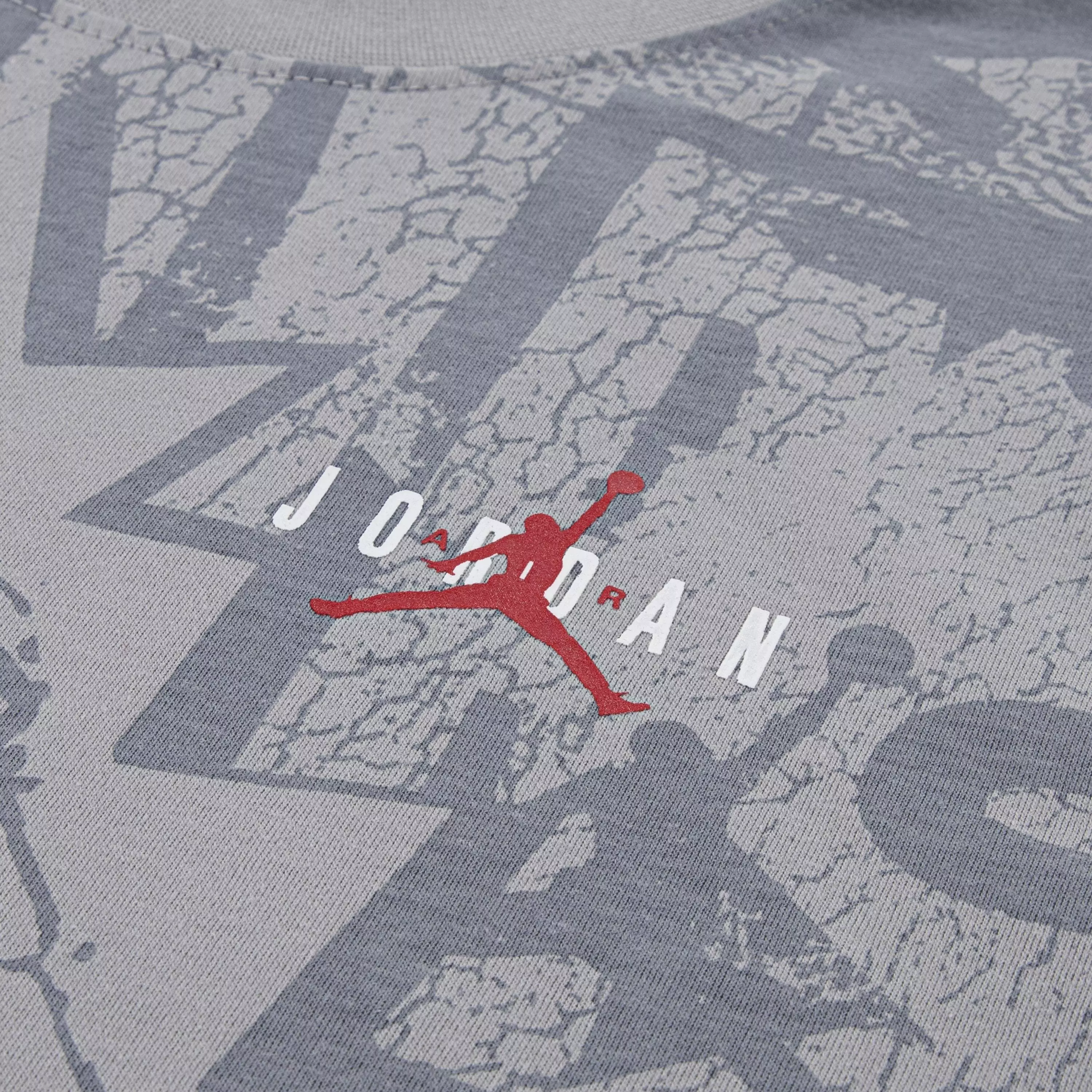 Jordan Big Boys' Hi-Vis Printed Tee - Grey - GREY