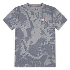 Jordan Big Boys' Hi-Vis Printed Tee - Grey