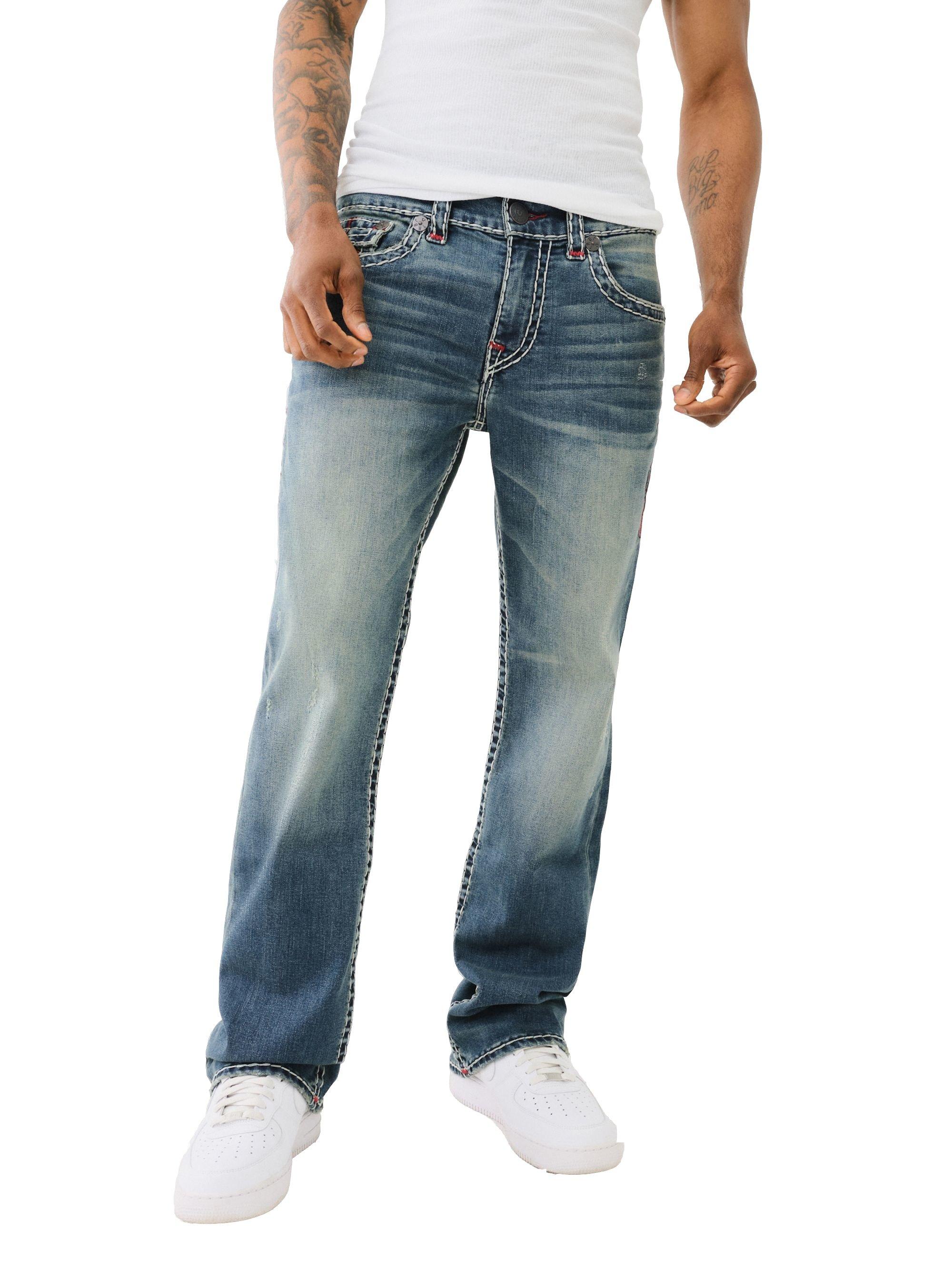 True Religion Men's Billy Super T Flap Llano Bootcut Jeans