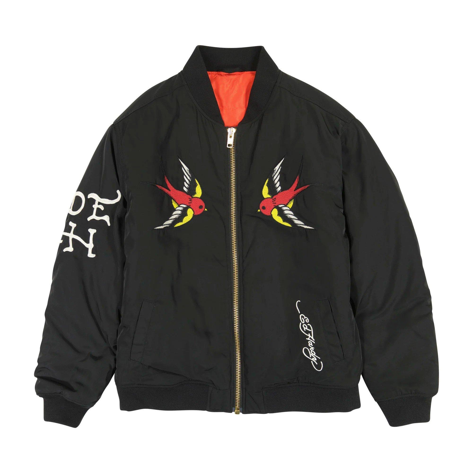 Ed Hardy Men's Skull Bomber Jacket - BLACK Thumbnail View 1