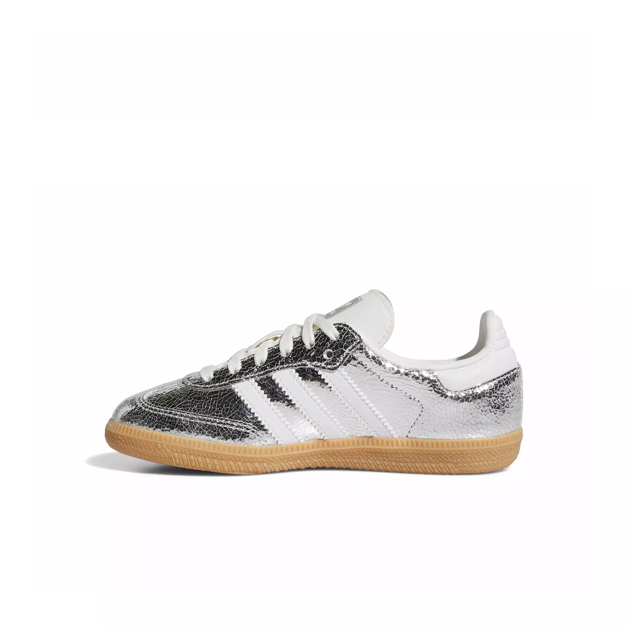 adidas Originals Samba OG "Silver Metallic/Ftwr White/Core White" Preschool Girls' Shoe - SILVER