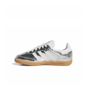 adidas Originals Samba OG "Silver Metallic/Ftwr White/Core White" Preschool Girls' Shoe