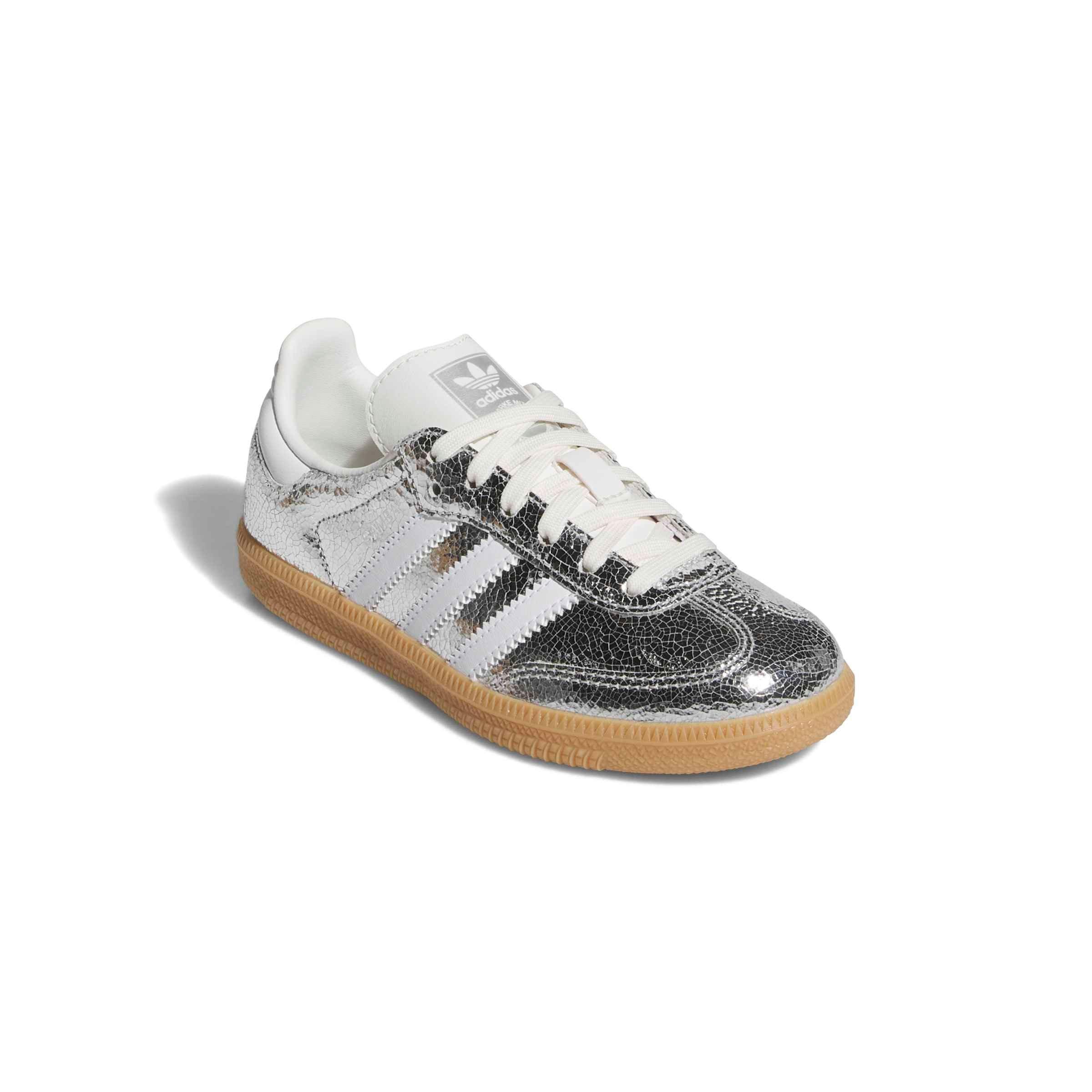 adidas Originals Samba OG Preschool Boys' "Silver Metallic/Ftwr White/Core White" Shoe