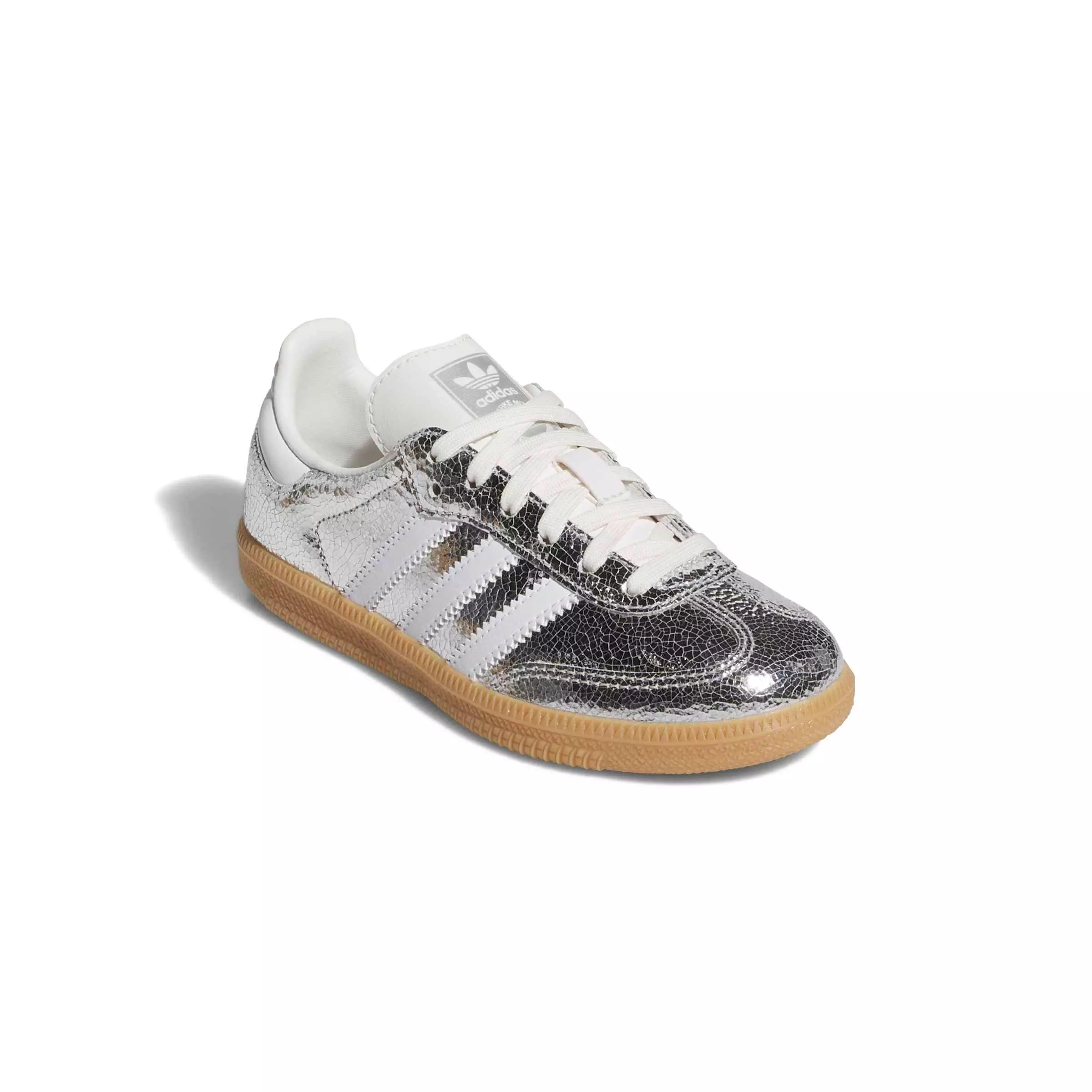 adidas Originals Samba OG "Silver Metallic/Ftwr White/Core White" Preschool Girls' Shoe - SILVER