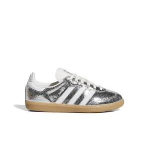adidas Originals Samba OG "Silver Metallic/Ftwr White/Core White" Preschool Girls' Shoe