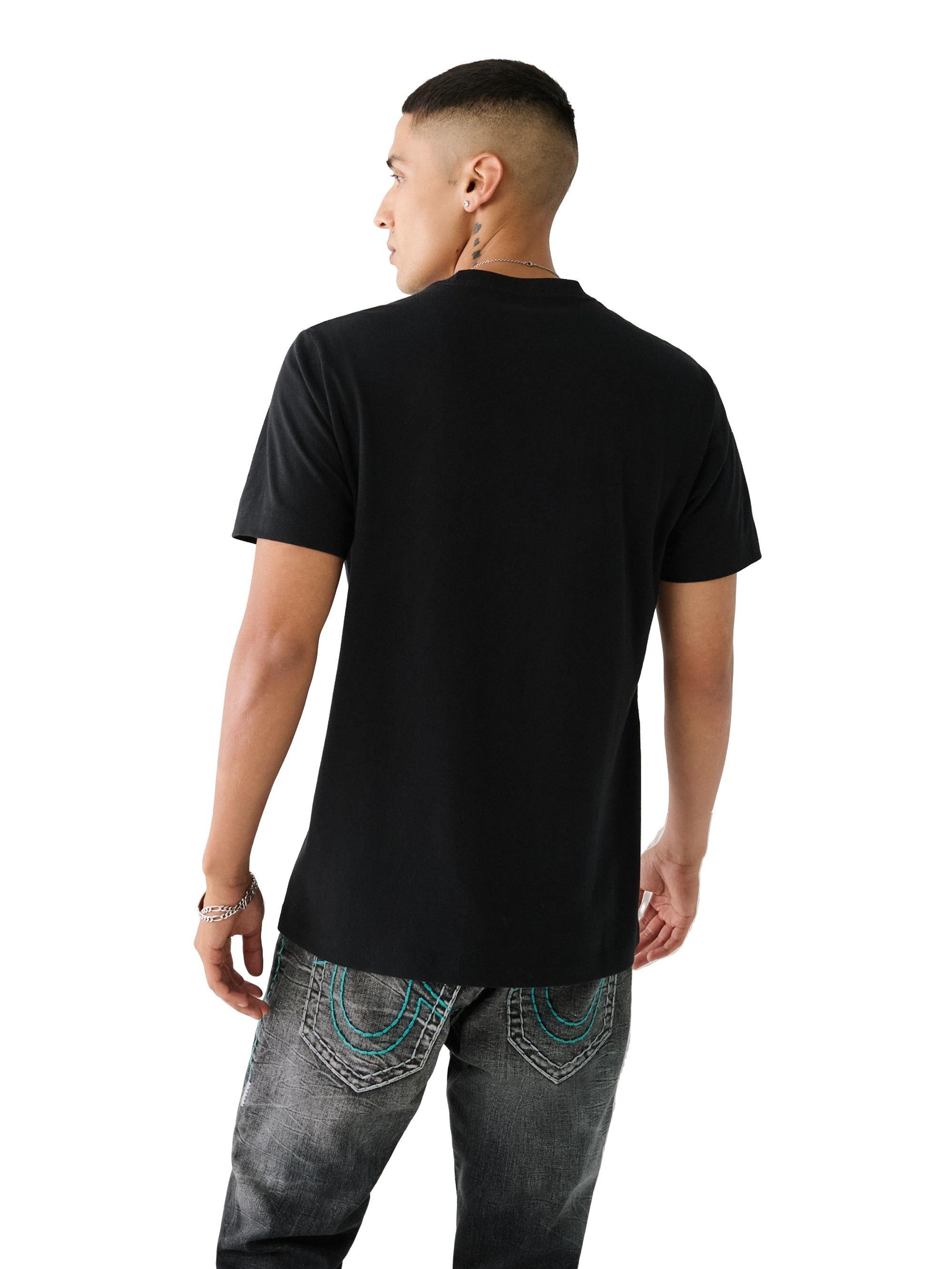 True Religion Men's Buddha Puff Tee - BLACK Thumbnail View 2