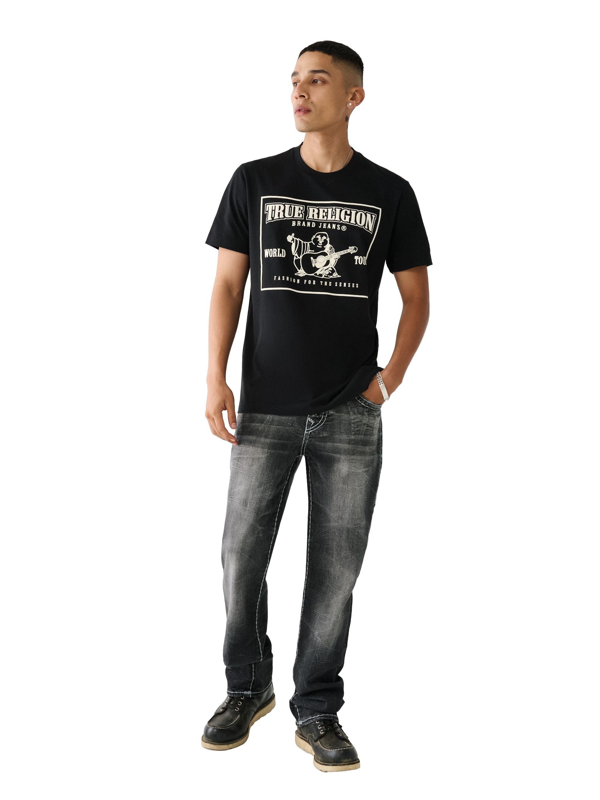 True Religion Men's Buddha Puff Tee - BLACK Thumbnail View 3