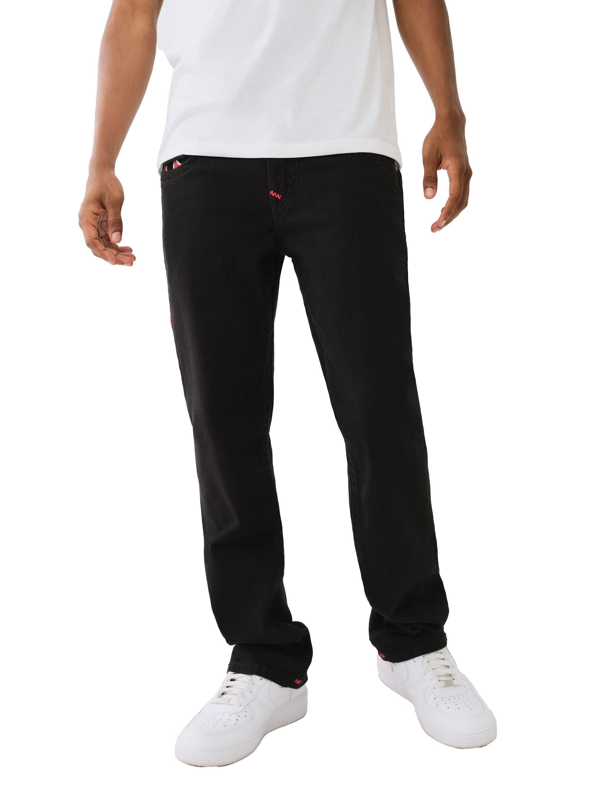 True Religion Men's Super T Ricky Flap Denim Jeans - BLACK Thumbnail View 1