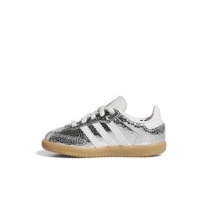 adidas Originals Samba "Silver Metallic/White" Toddler Girls' Shoe