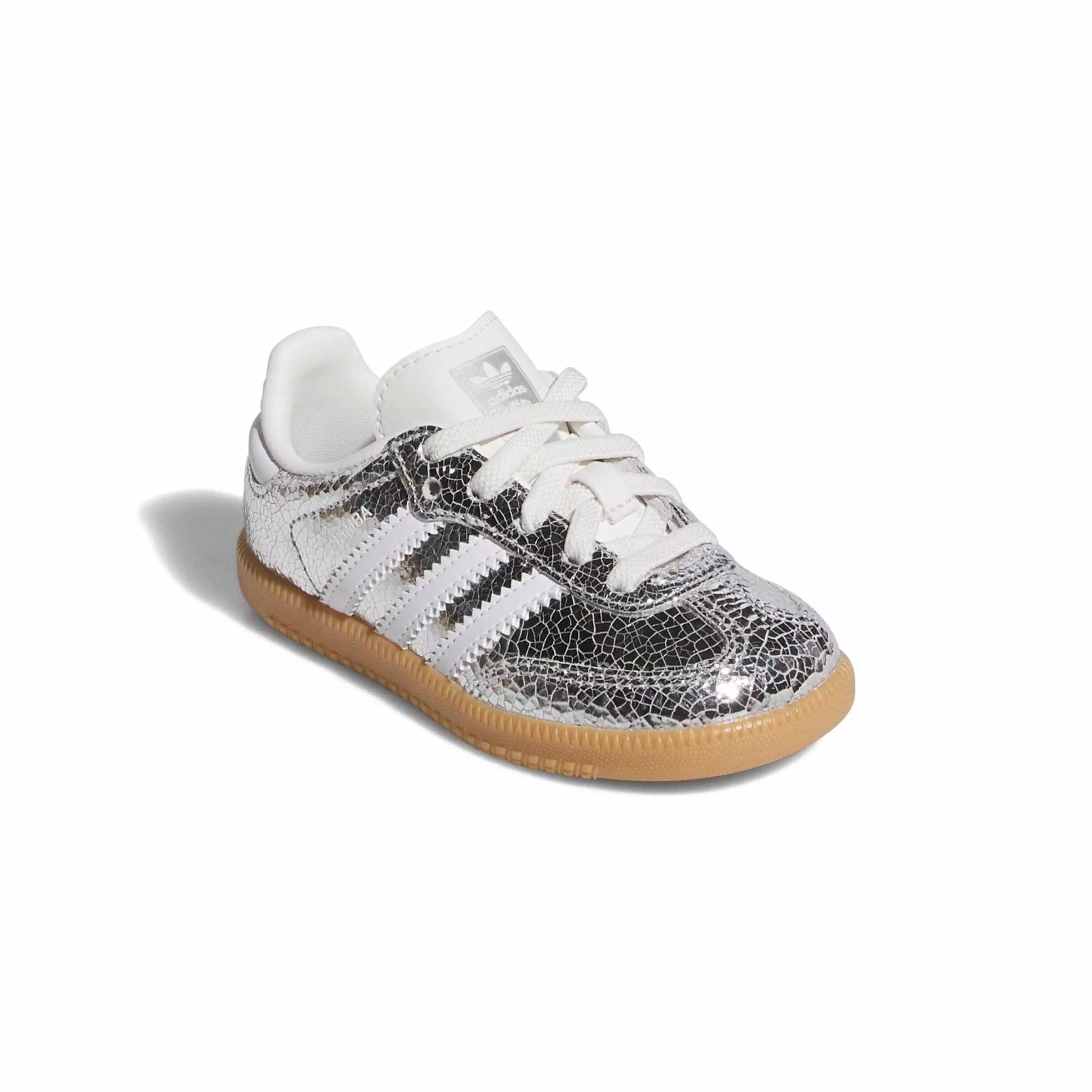 adidas Originals Samba "Silver Metallic/White" Toddler Girls' Shoe - SILVER