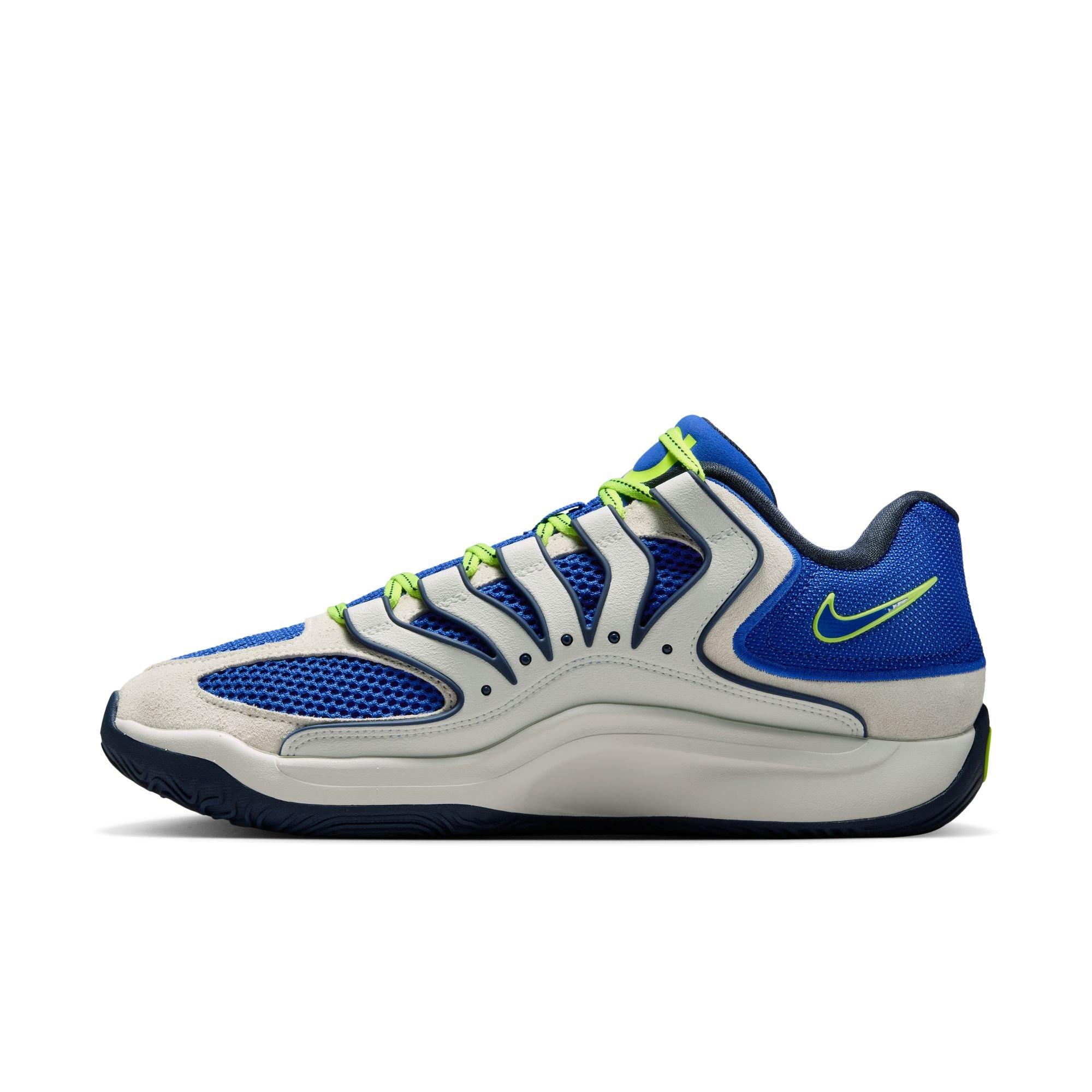 Nike KD18 "Smart City" Men's Basketball Shoe - HYPER ROYAL/NEON YELLOW/SAIL Thumbnail View 8