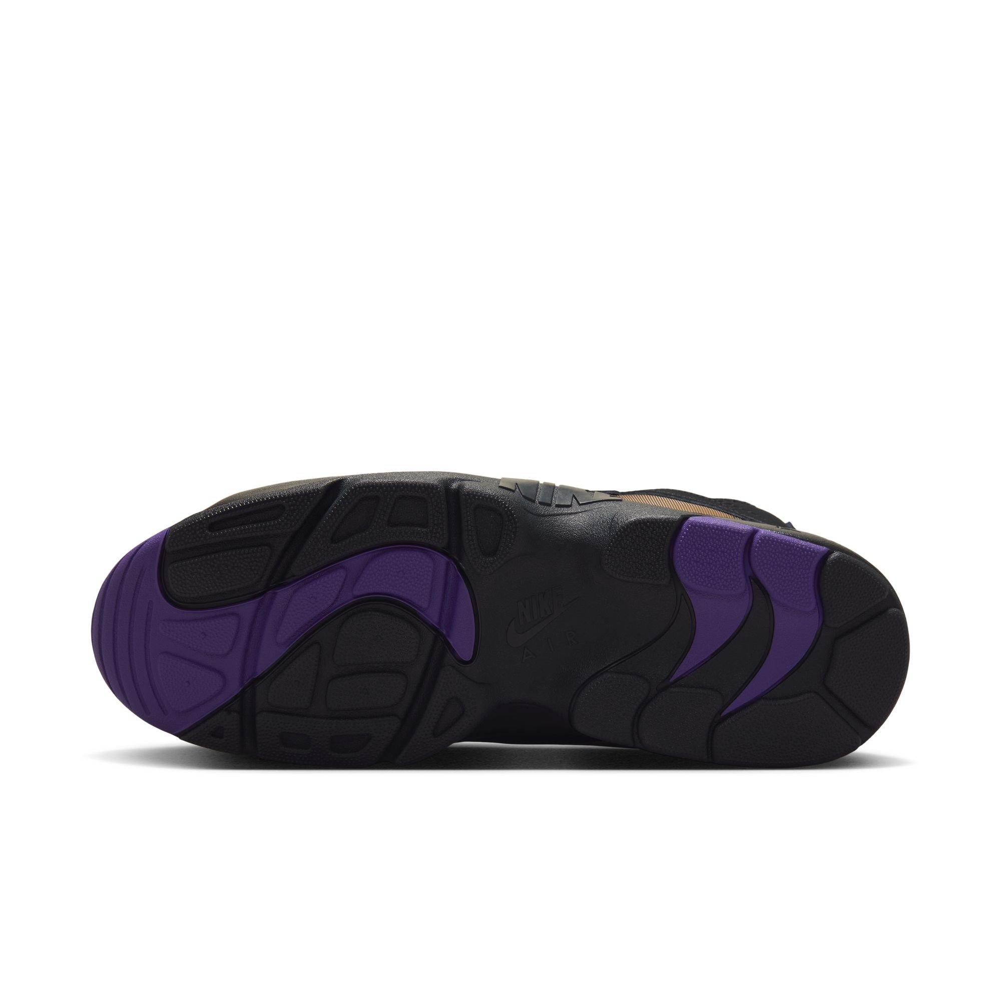 Nike Air Diamond Turf "Ravens" Men's Shoe - BLACK/WHITE/CLUB PURPLE Thumbnail View 10
