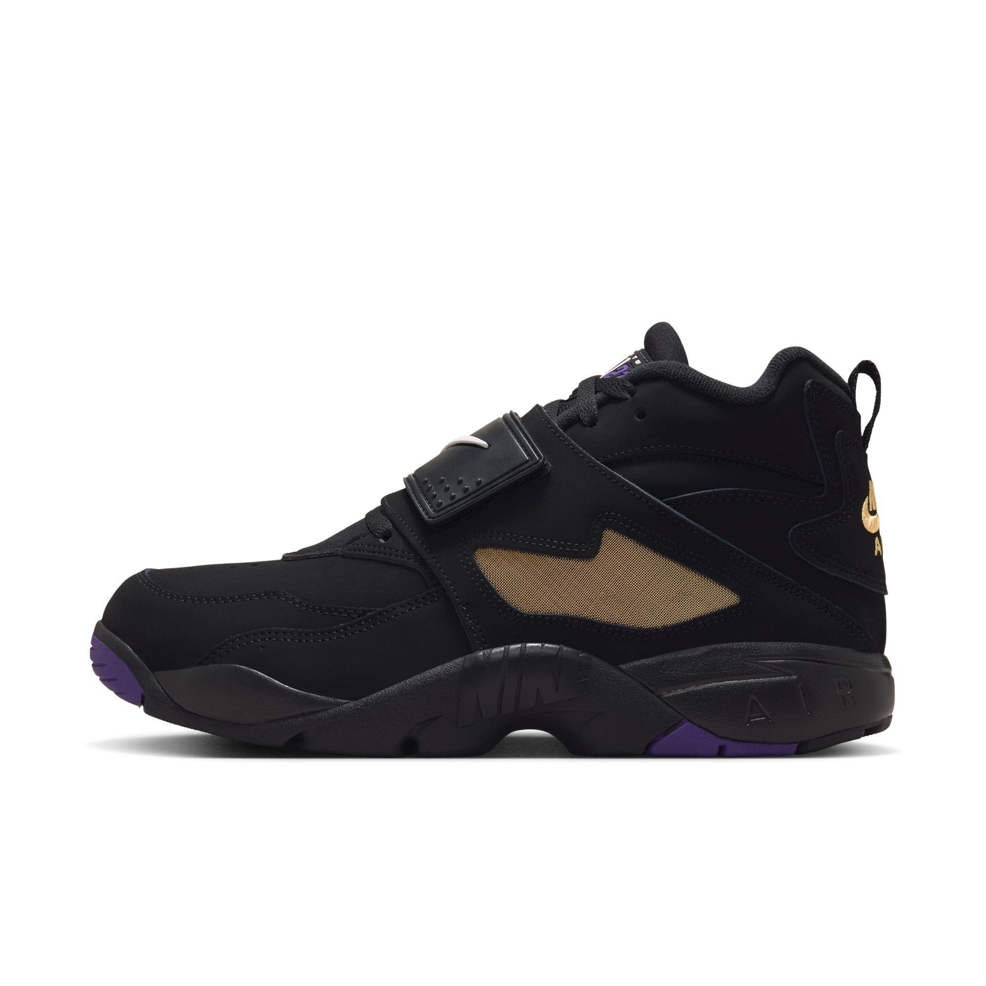 Nike Air Diamond Turf "Ravens" Men's Shoe - BLACK/WHITE/CLUB PURPLE Thumbnail View 6