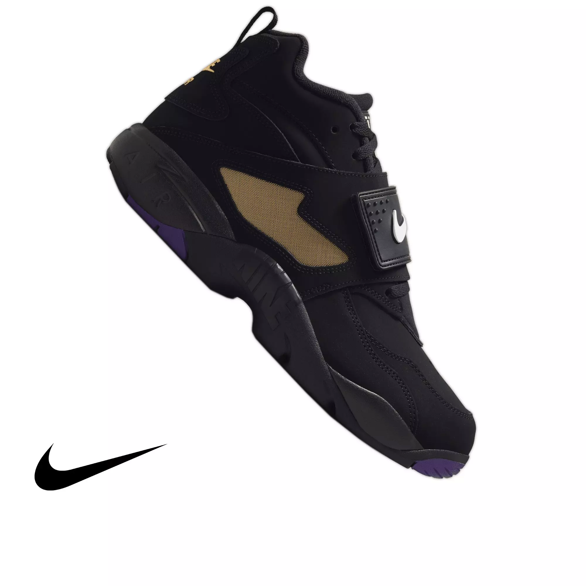 Nike Air Diamond Turf "Ravens" Men's Shoe - BLACK/WHITE/CLUB PURPLE
