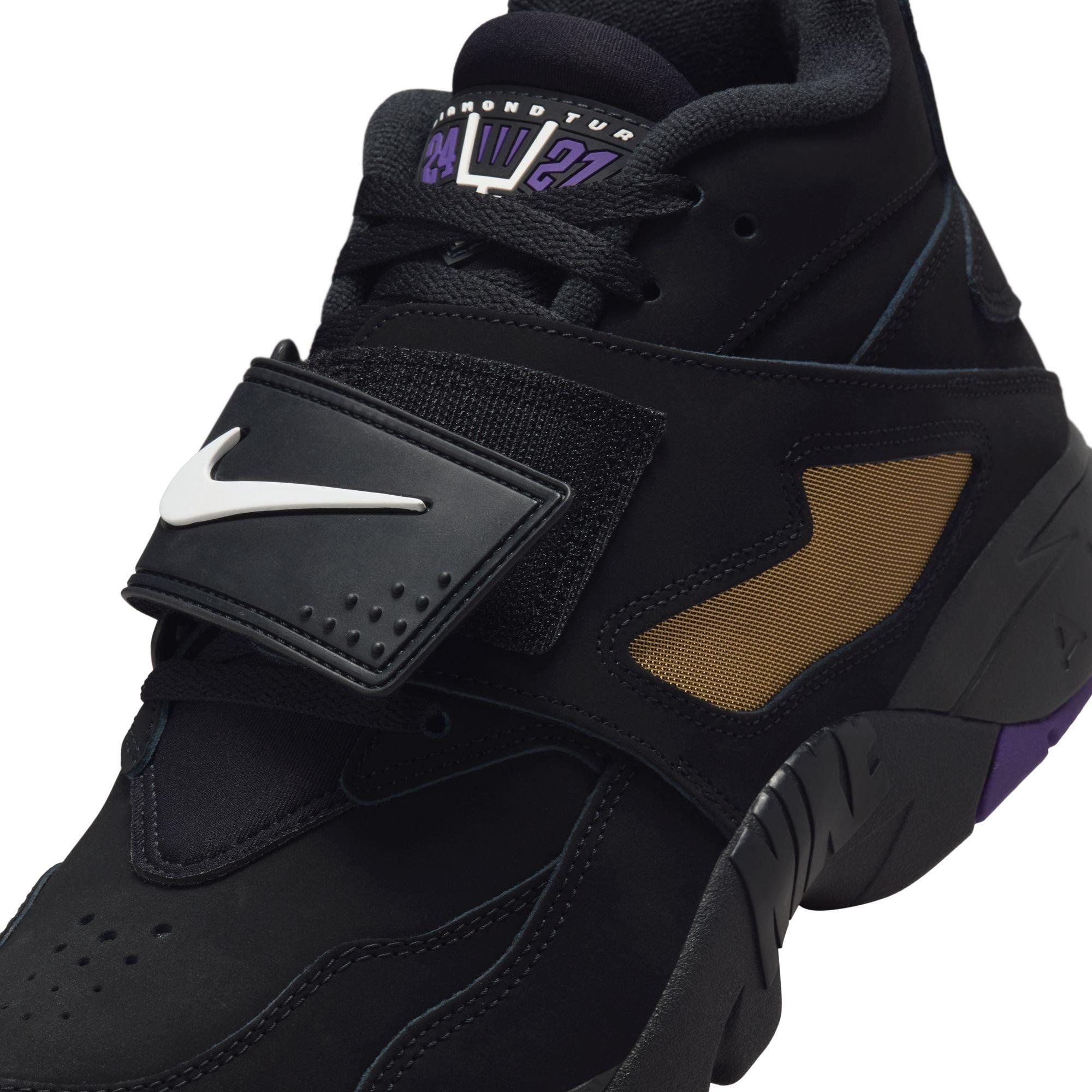 Nike Air Diamond Turf "Ravens" Men's Shoe - BLACK/WHITE/CLUB PURPLE Thumbnail View 4