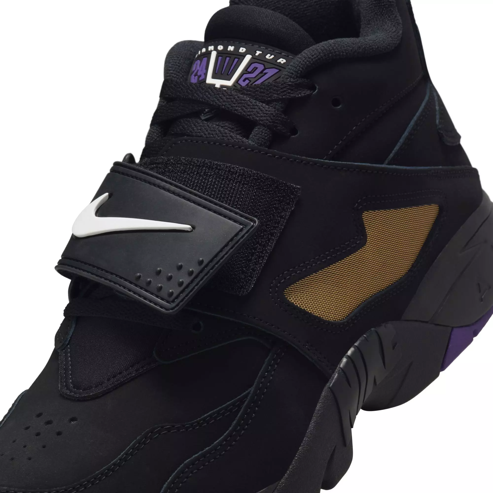 Nike Air Diamond Turf "Ravens" Men's Shoe - BLACK/WHITE/CLUB PURPLE