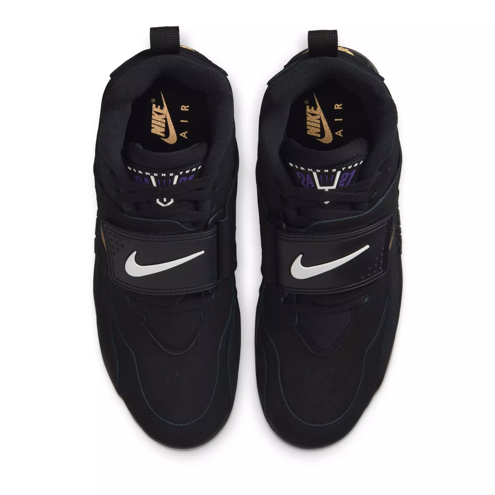 Nike Air Diamond Turf "Ravens" Men's Shoe - BLACK/WHITE/CLUB PURPLE