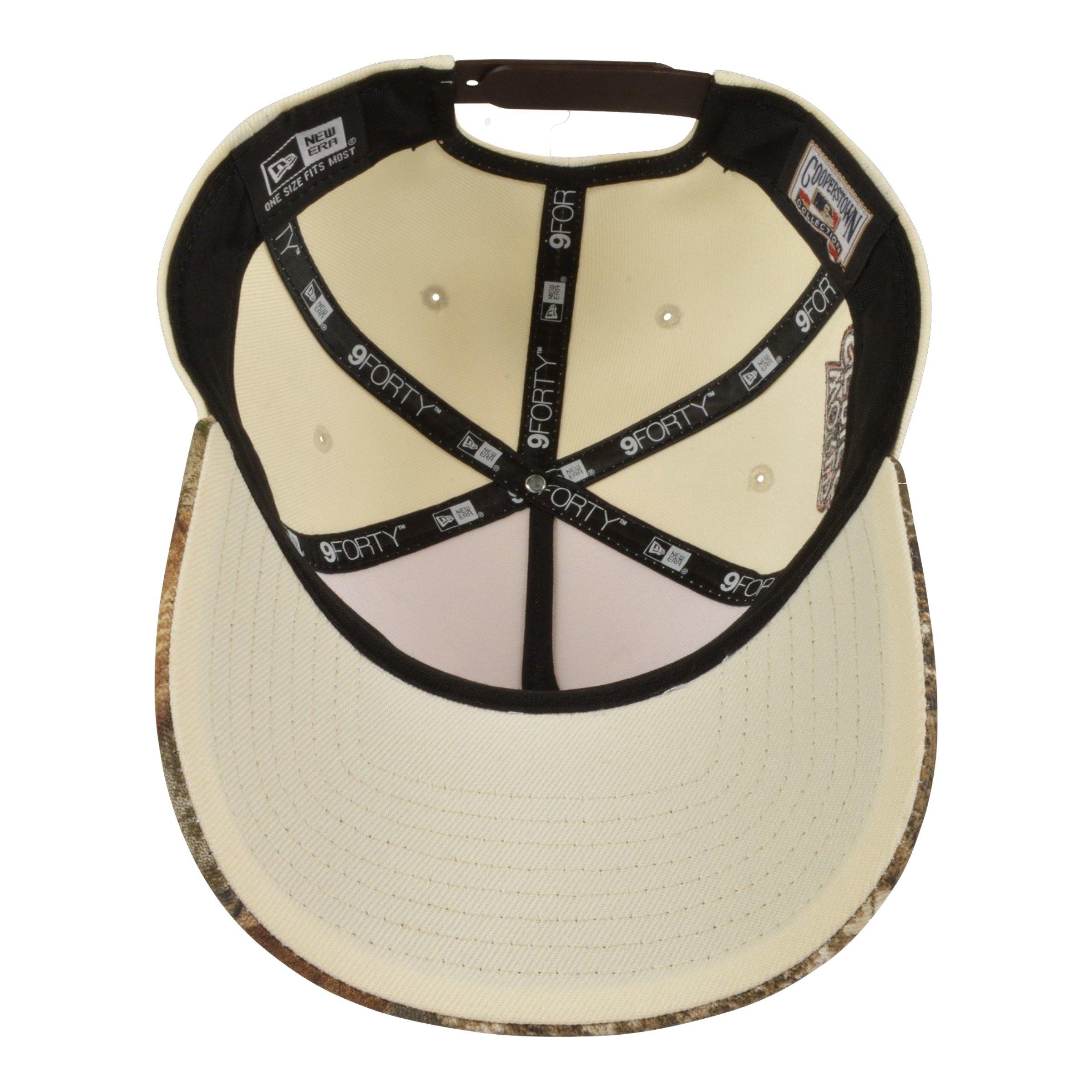 New Era New York Yankees 9FORTY A-Frame 2009 World Series Snapback Hat - Chrome/Real Tree - CREAM Thumbnail View 5