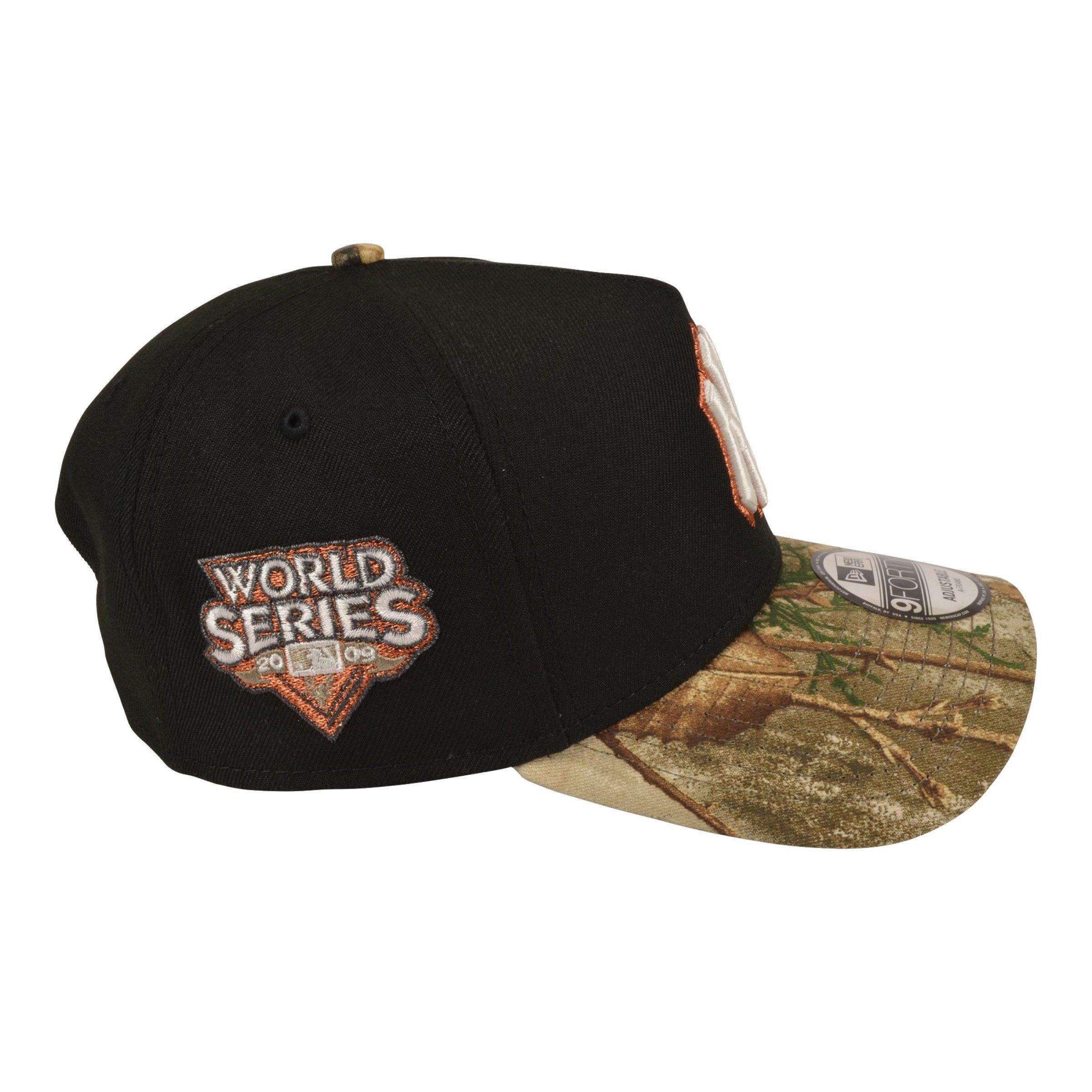 New Era New York Yankees 9FORTY A-Frame 2009 World Series Snapback-Black/Real Tree