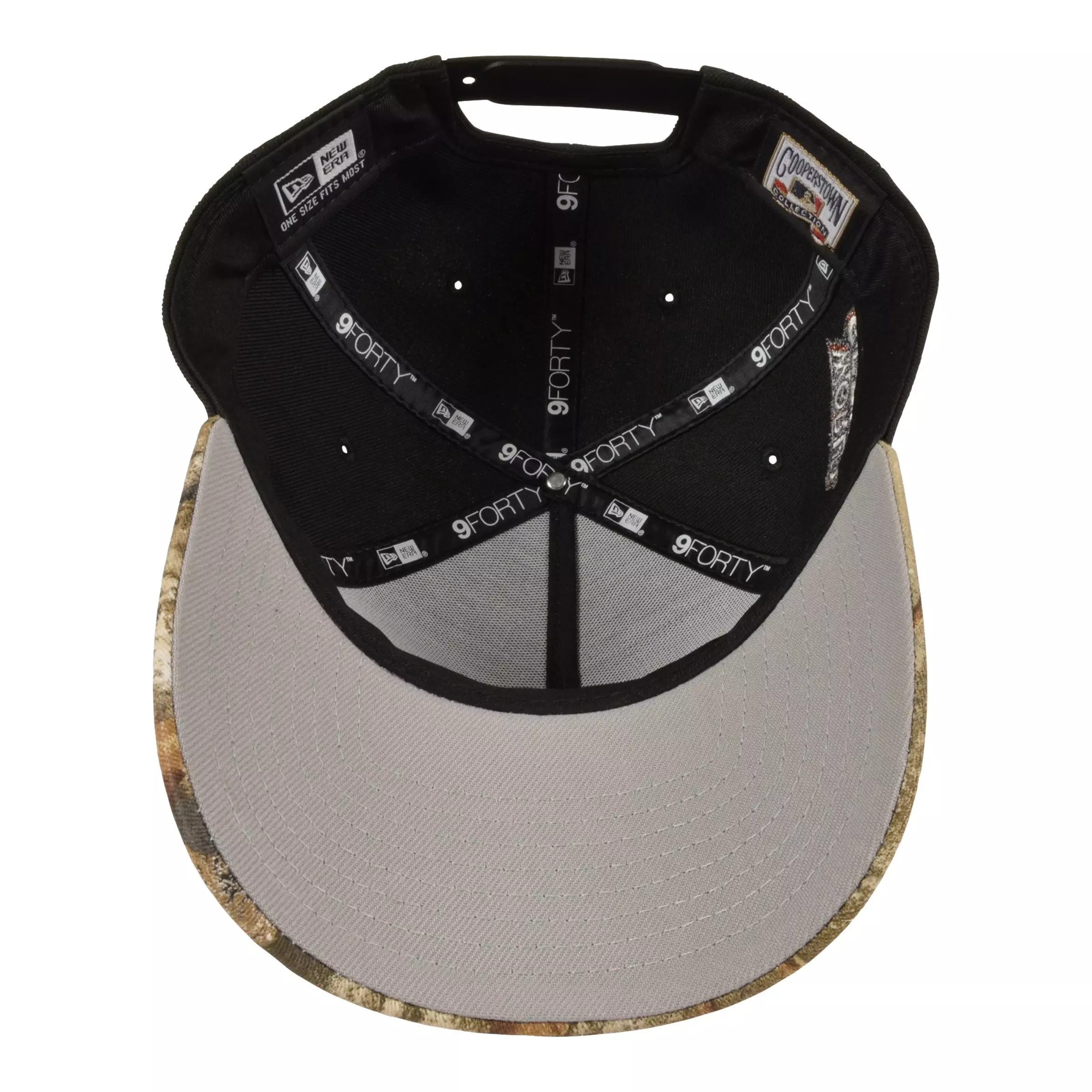 New Era New York Yankees 9FORTY A-Frame 2009 World Series Snapback Hat-Black/Real Tree - BLACK/GREEN