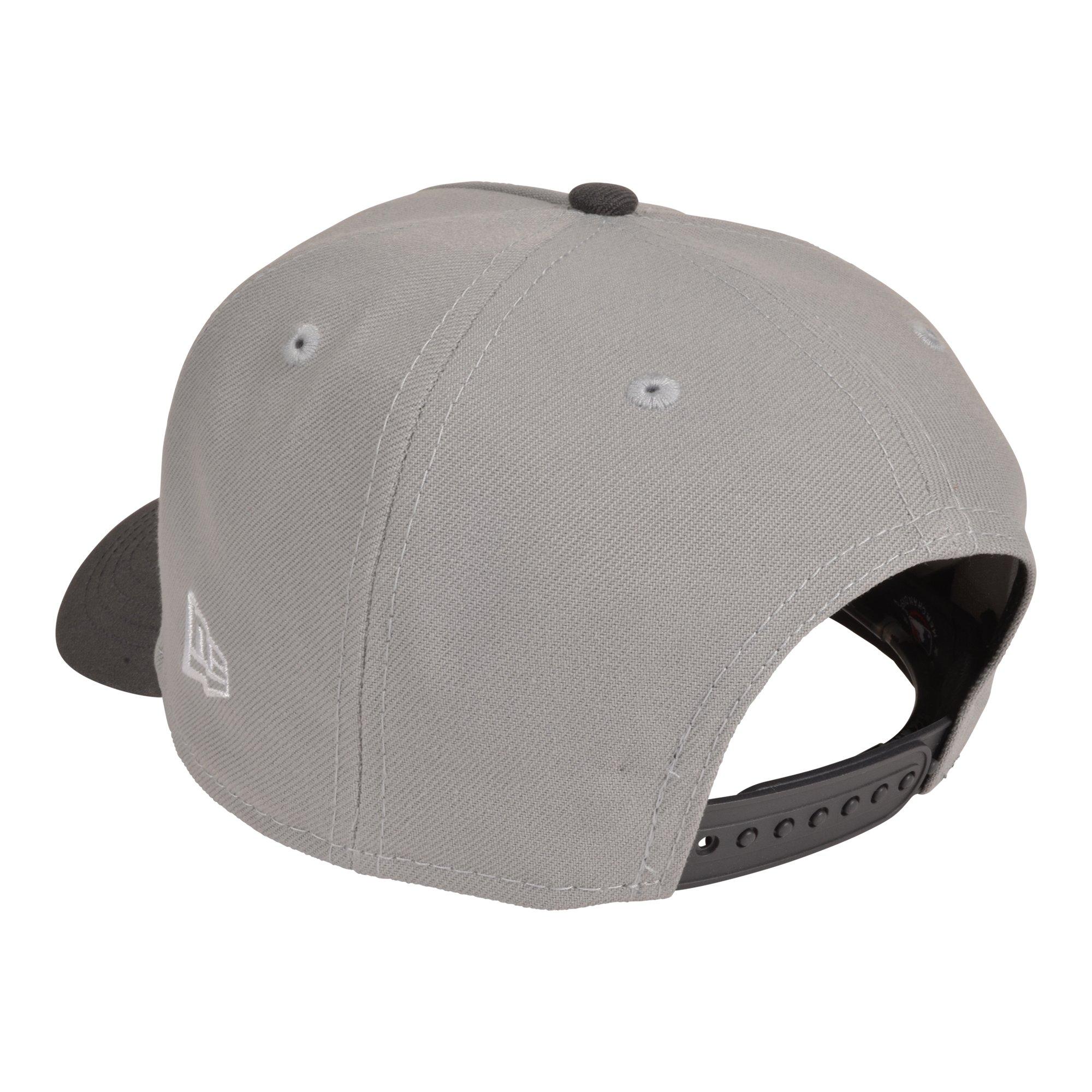 New Era Los Angeles Dodgers 9FORTY A-Frame Upside Down Logo Snapback Hat - Grey - GREY Thumbnail View 3