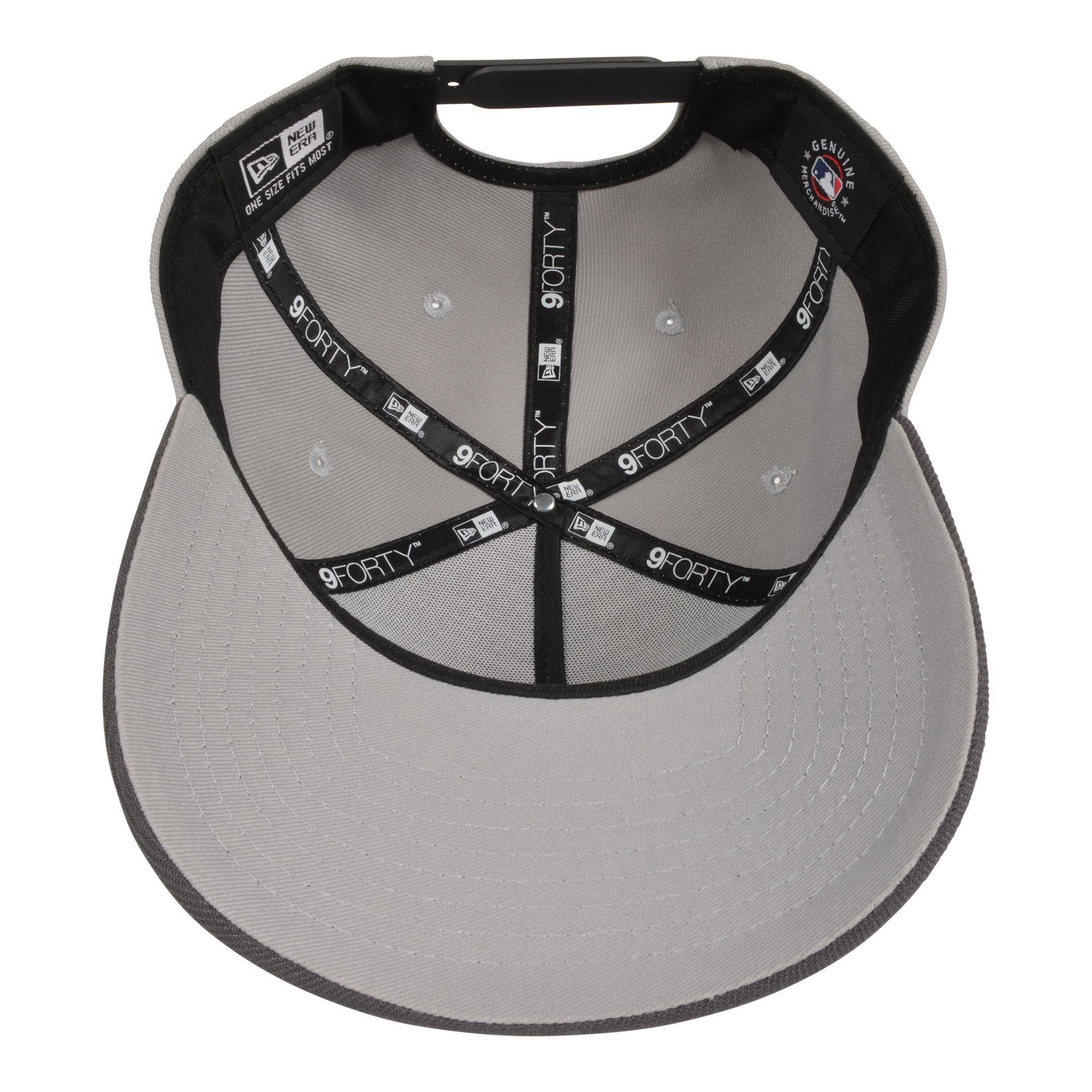 New Era Los Angeles Dodgers 9FORTY A-Frame Upside Down Logo Snapback Hat - Grey - GREY Thumbnail View 4