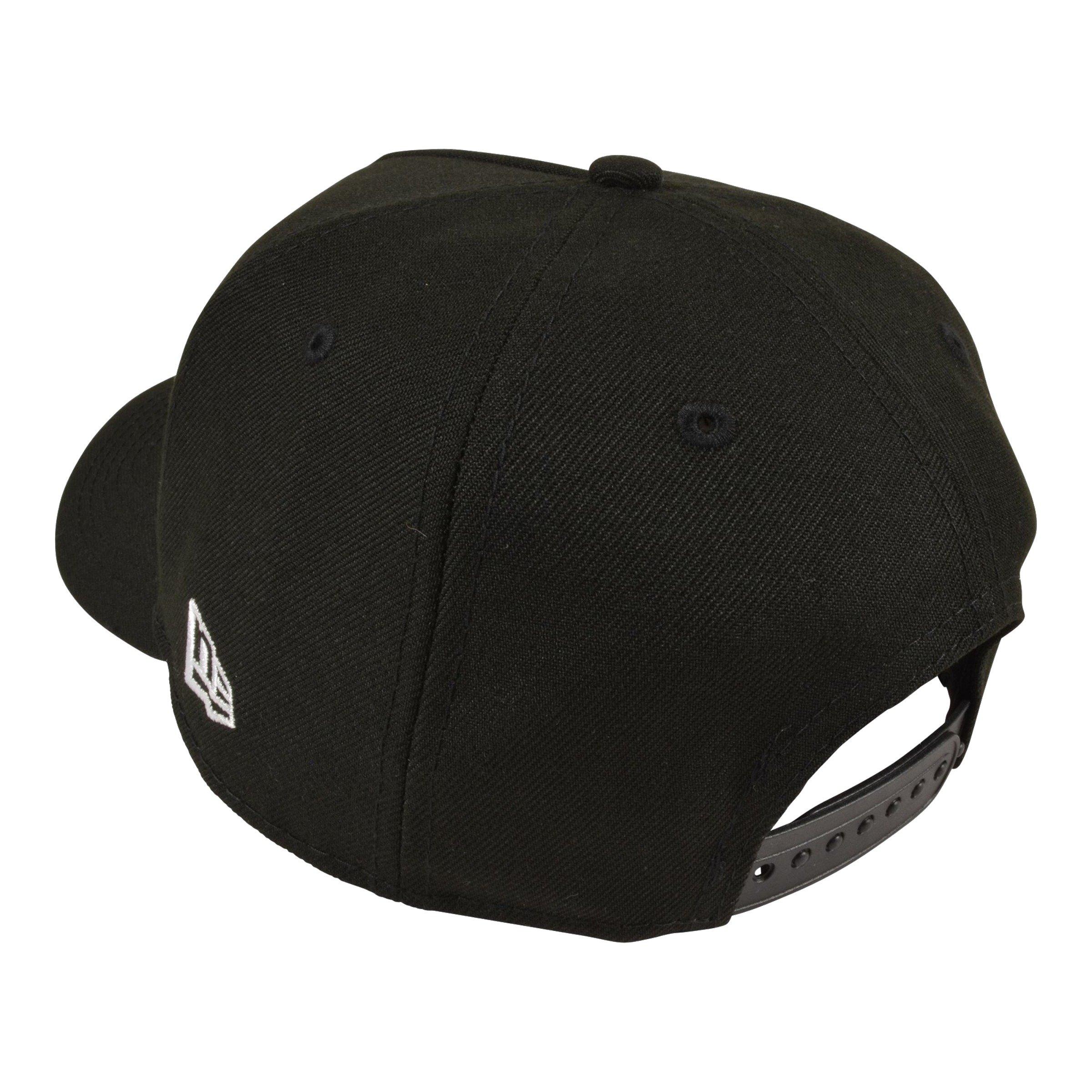 New Era Las Angeles Dodgers 9FORTY A Frame Upside Down Logo Snapback Hat - Black - BLACK Thumbnail View 3