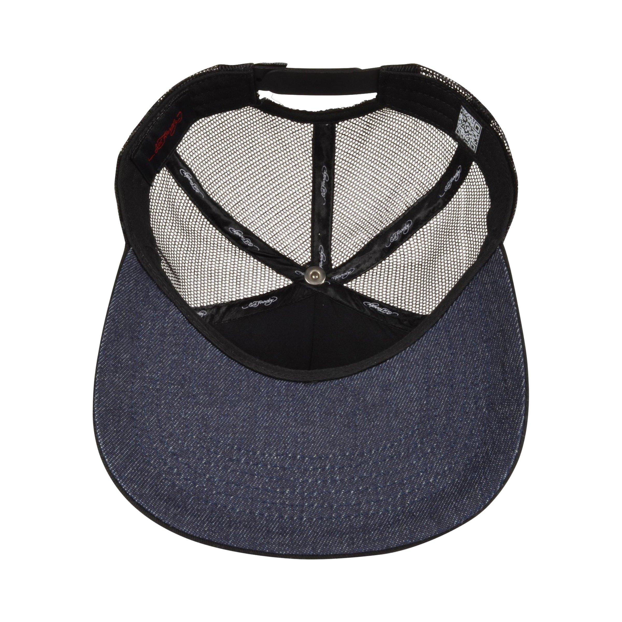 Ed Hardy Embroidered Dragon Snapback Hat-Black - BLACK Thumbnail View 4