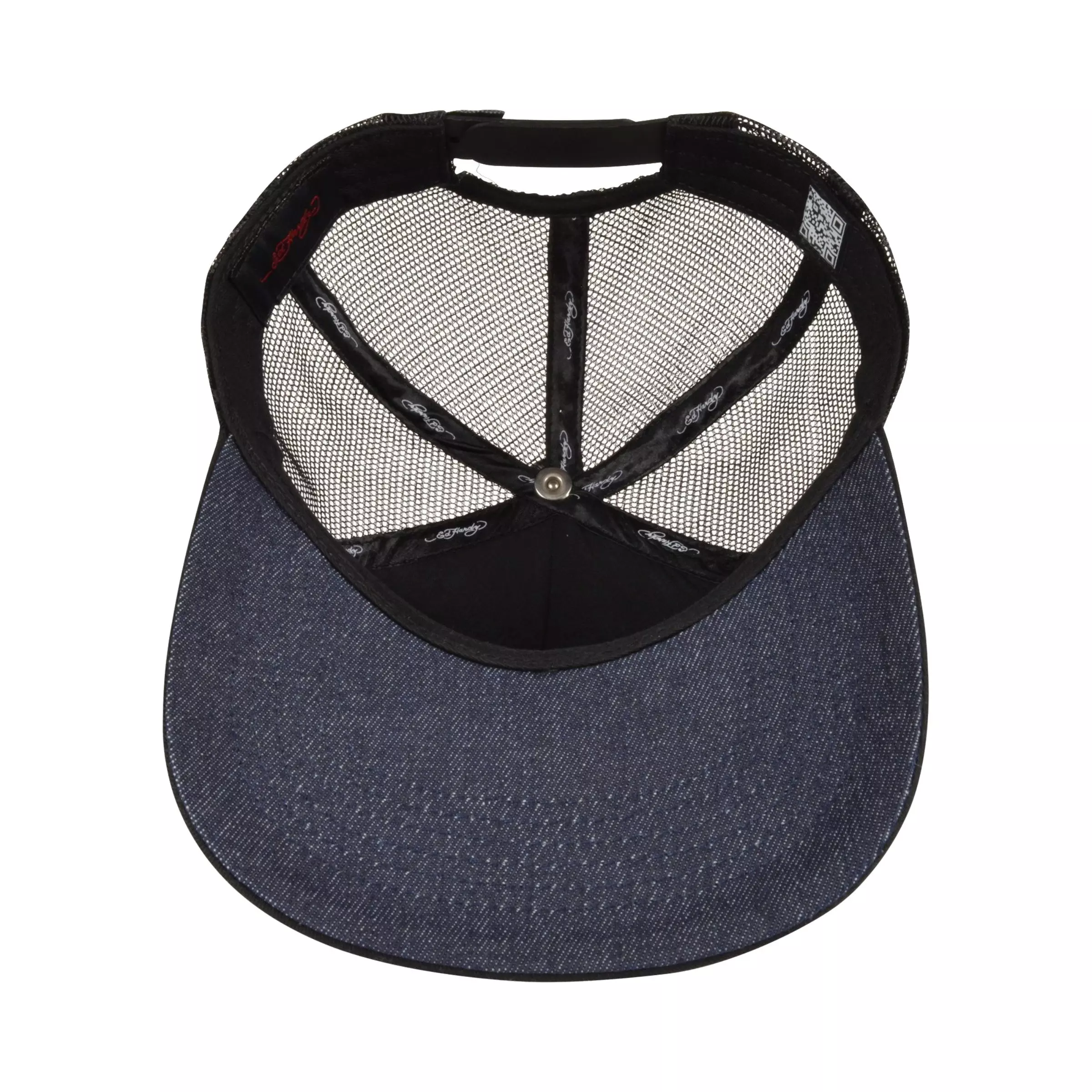 Ed Hardy Embroidered Dragon Snapback Hat-Black - BLACK