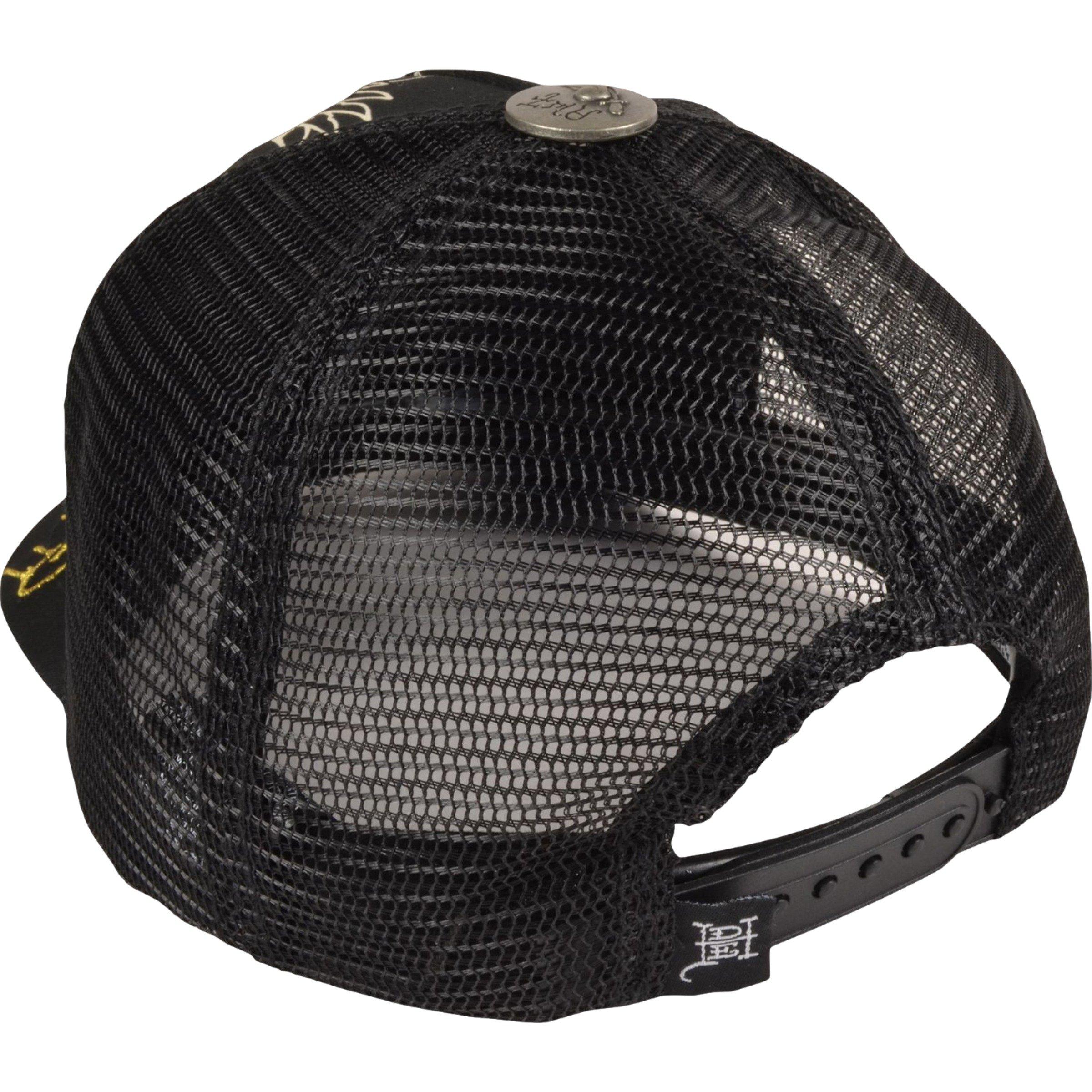 Ed Hardy Embroidered Fire Skull Snapback Hat-Black - BLACK Thumbnail View 3