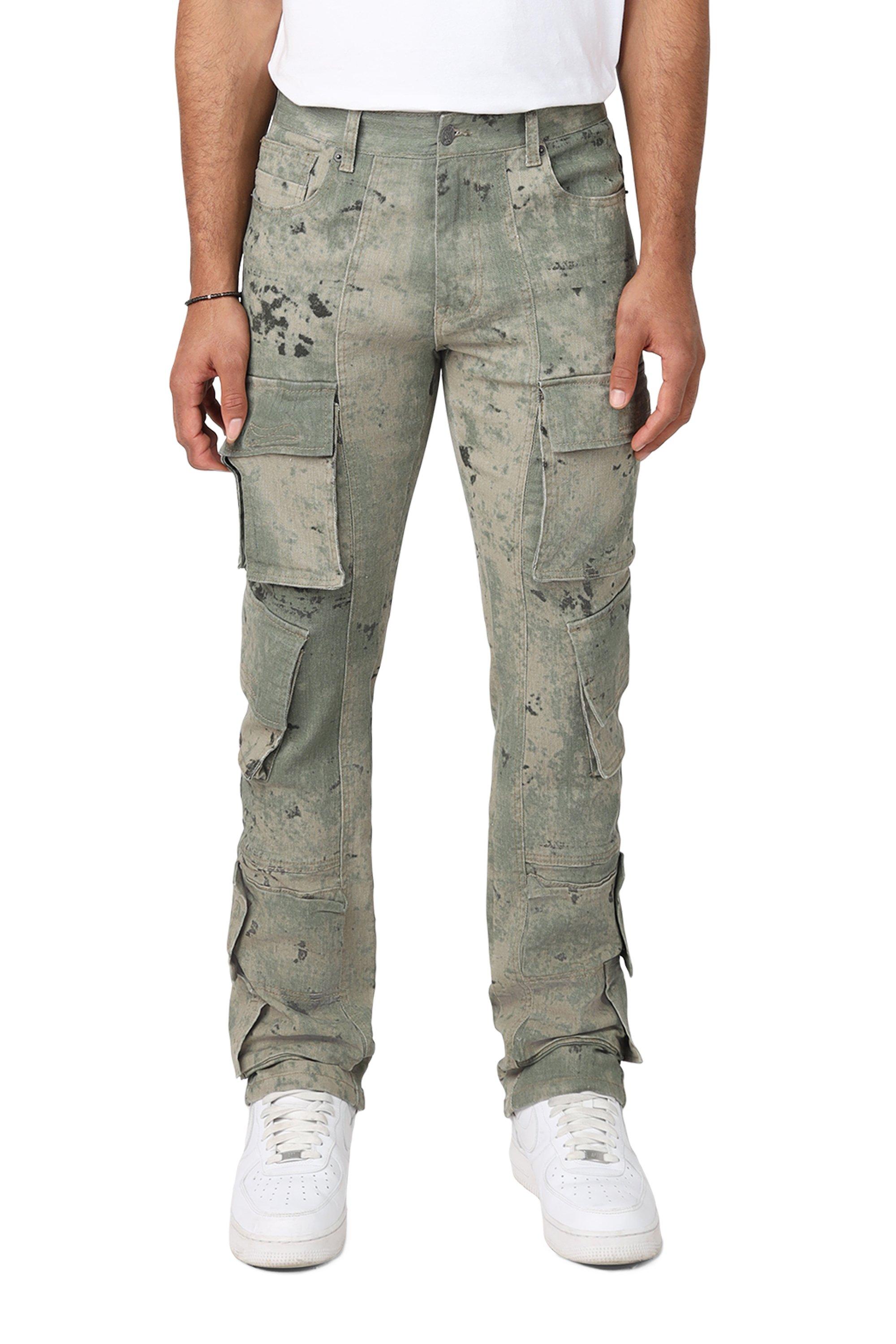 Grindhouse Men's Camo Green Solar Cargo Pants - GREEN